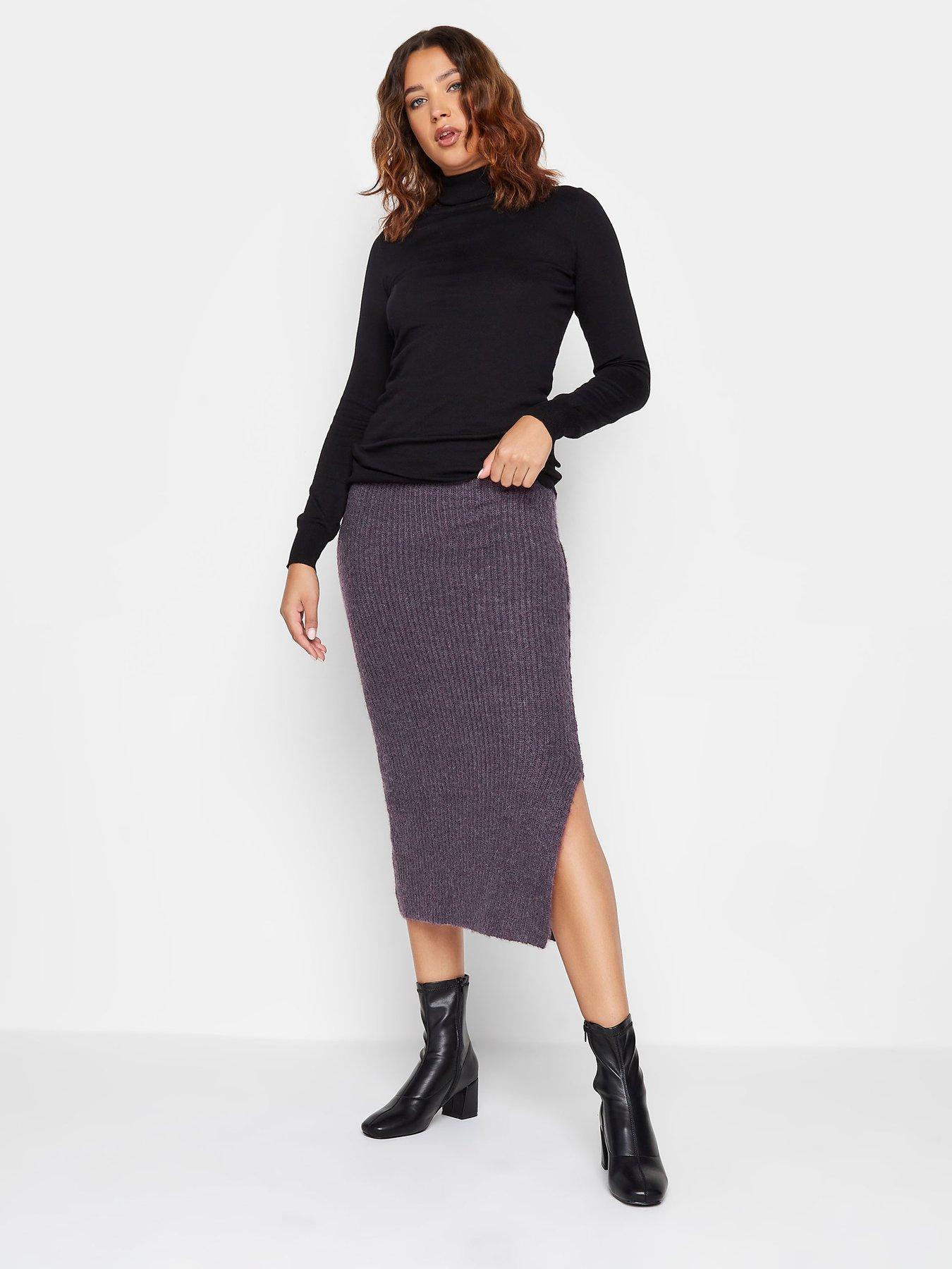 Long purple outlet skirt