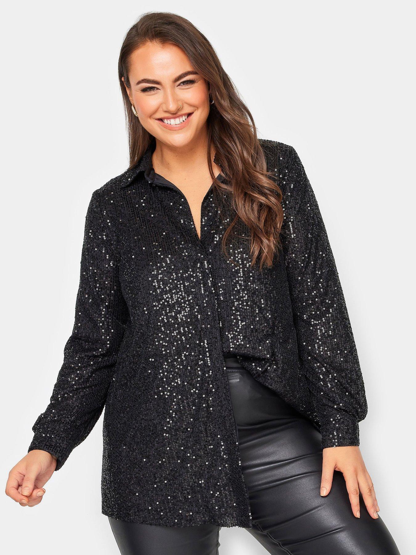 Plus size cheap sequin tops uk