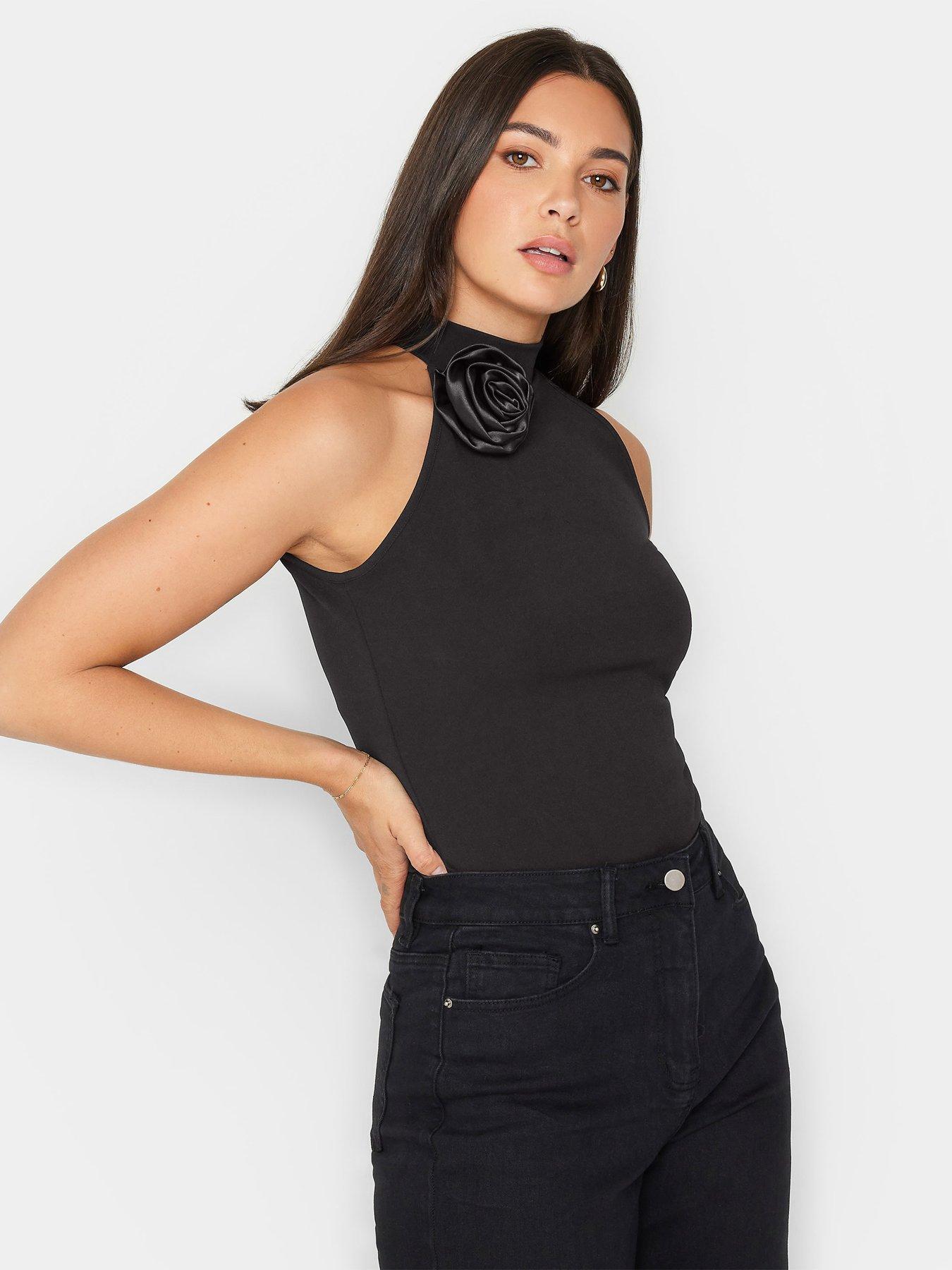 Black halter store neck tops uk