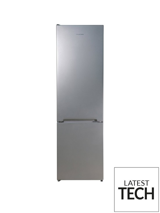 front image of russell-hobbs-rh180ffff55s-54cm-180cm-high-frost-free-fridge-freezer-silver
