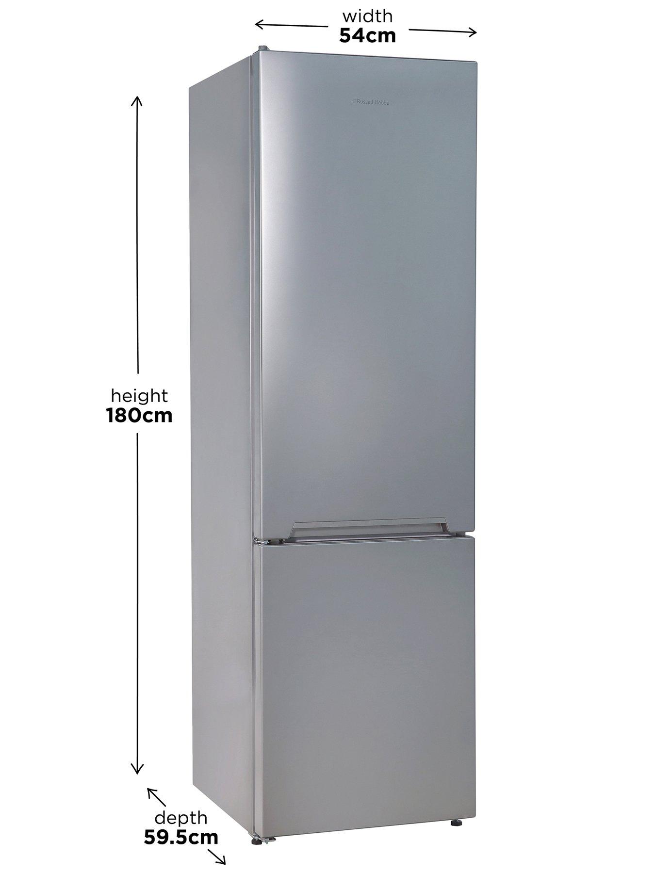 Russell Hobbs RH180FFFF55S Freestanding Frost Free Fridge Freezer with  Adjustable Thermostat & Feet, 70/30 279L 180cm High, LED Light, 2 Year