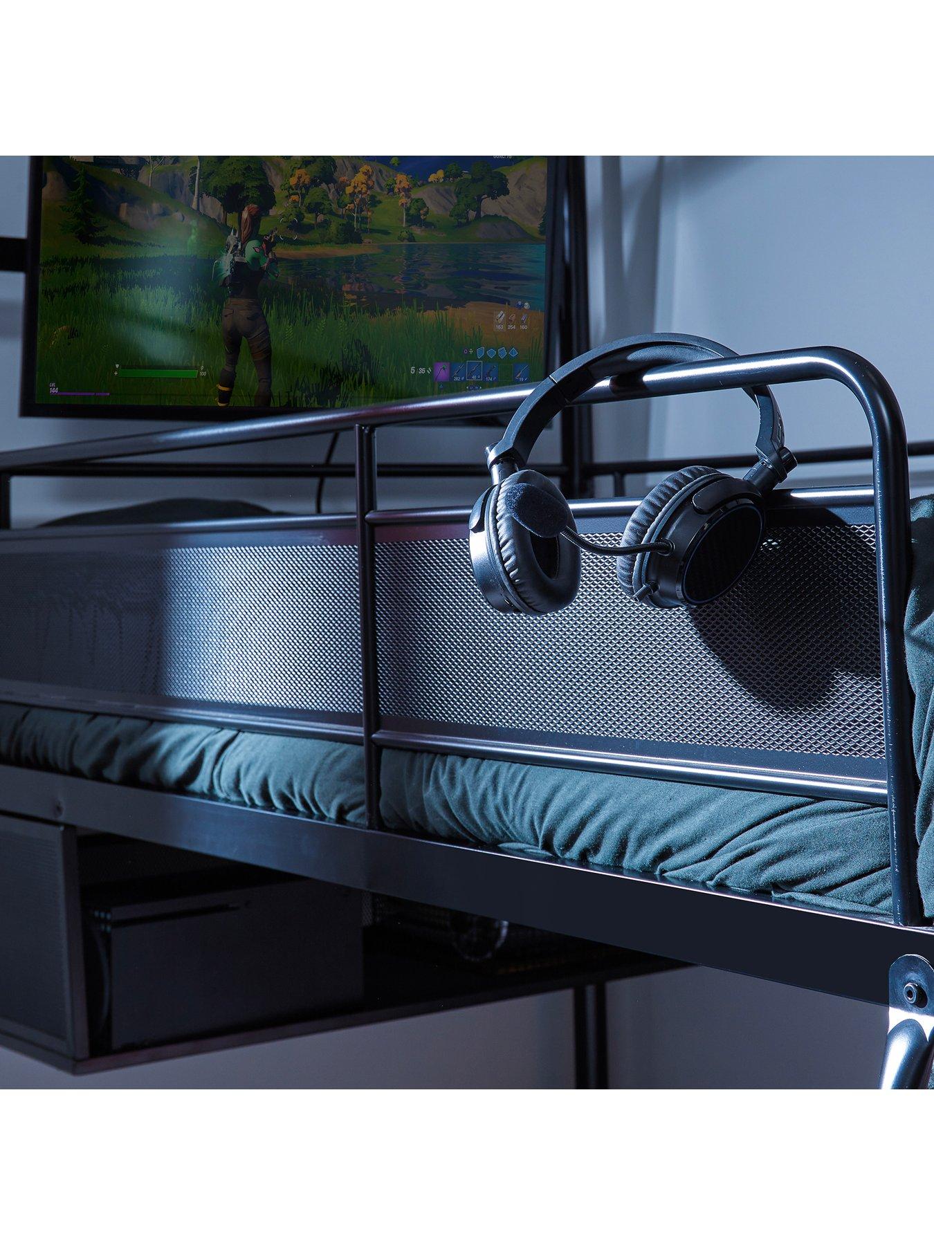 X Rocker Contra Mid-Sleeper Reversible Gaming Bunk Bed | Very