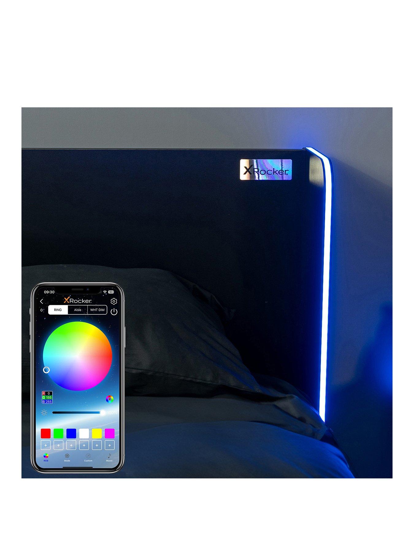 X Rocker Xrocker Electra Single Bed With Neo Motion App Lighting Control And Wireless Charging