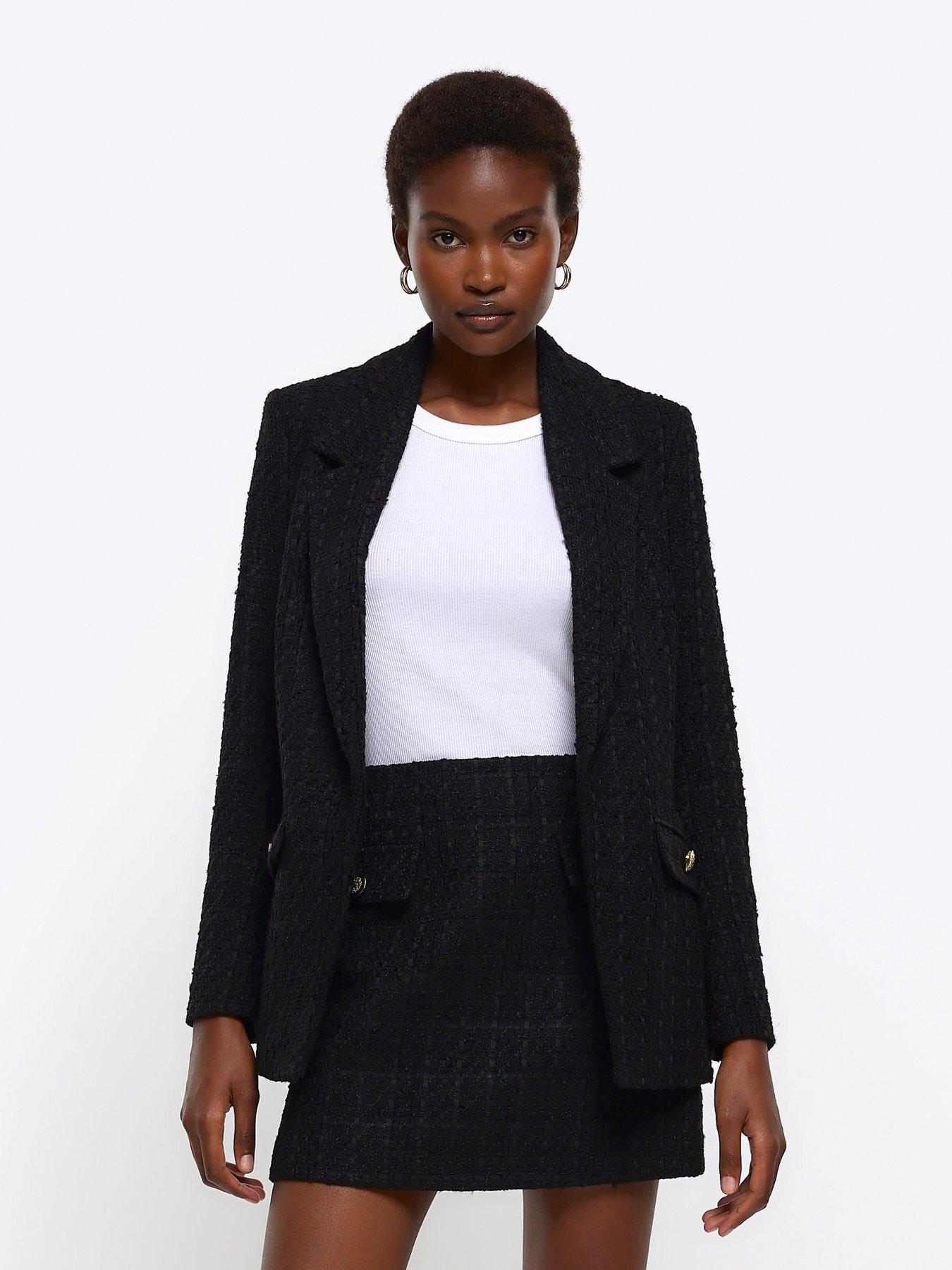 River island store blazer black