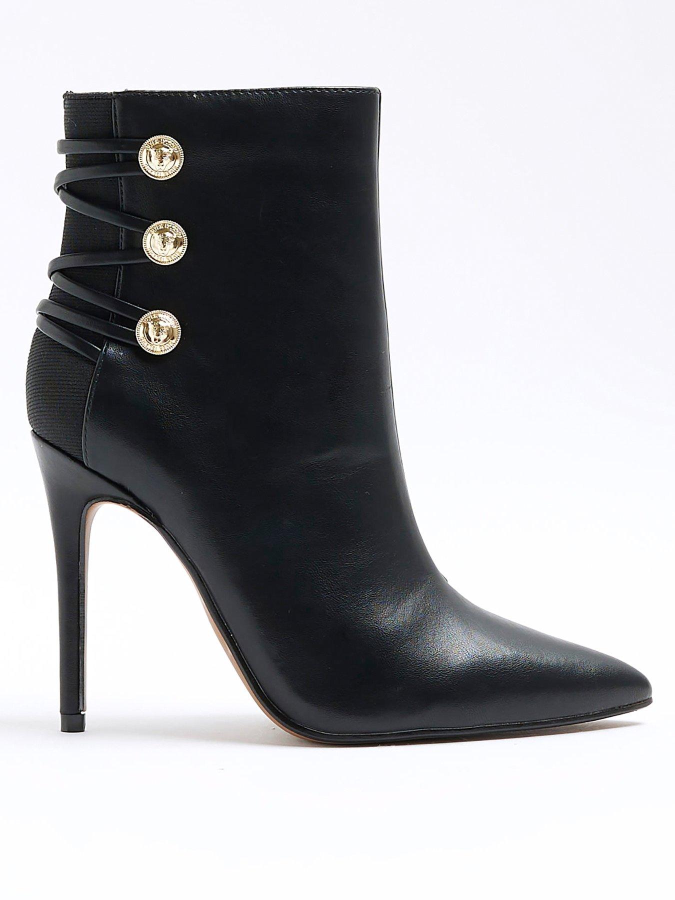 River island store heeled ankle boots