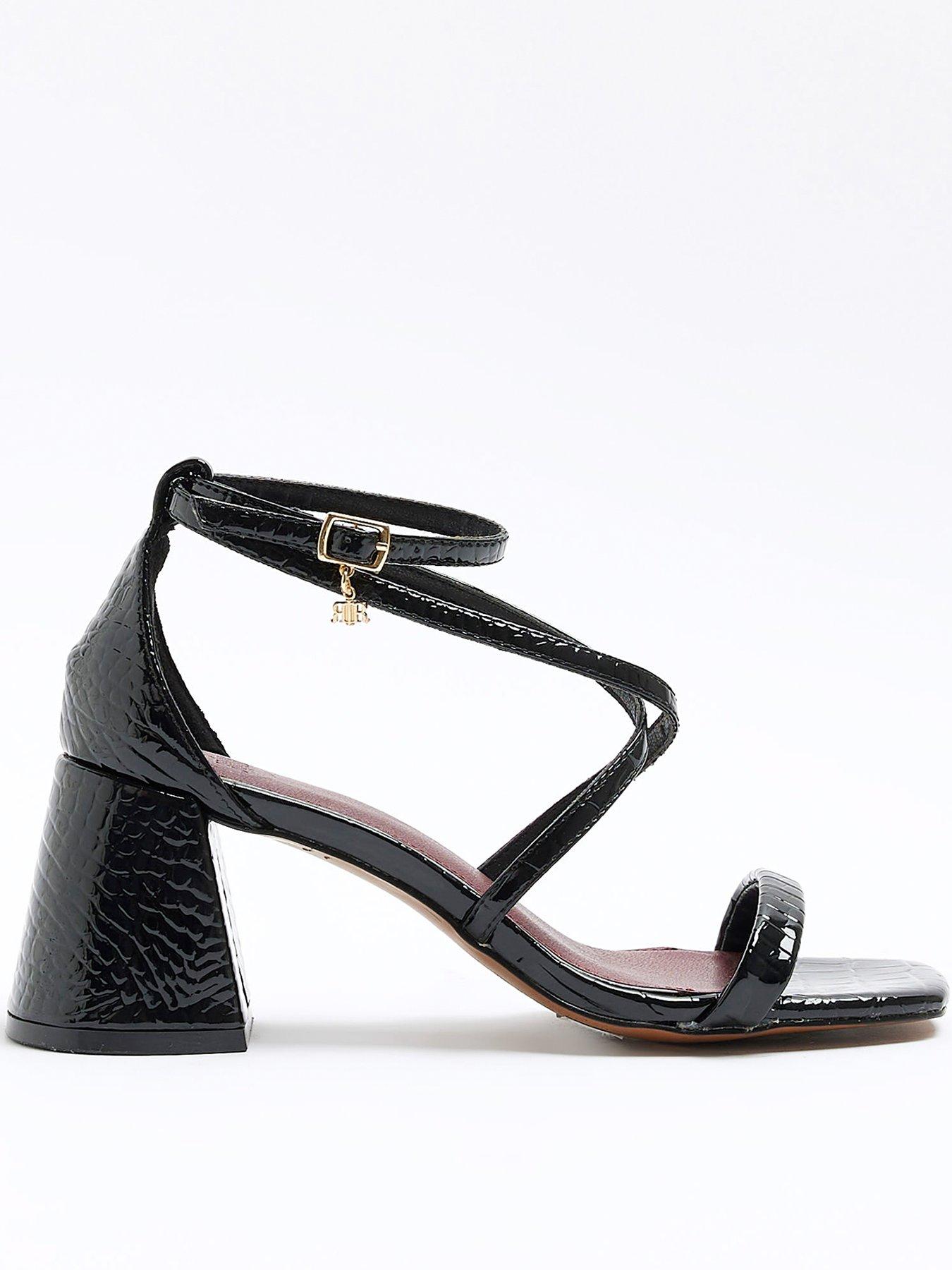 Block heel cross strap clearance sandal