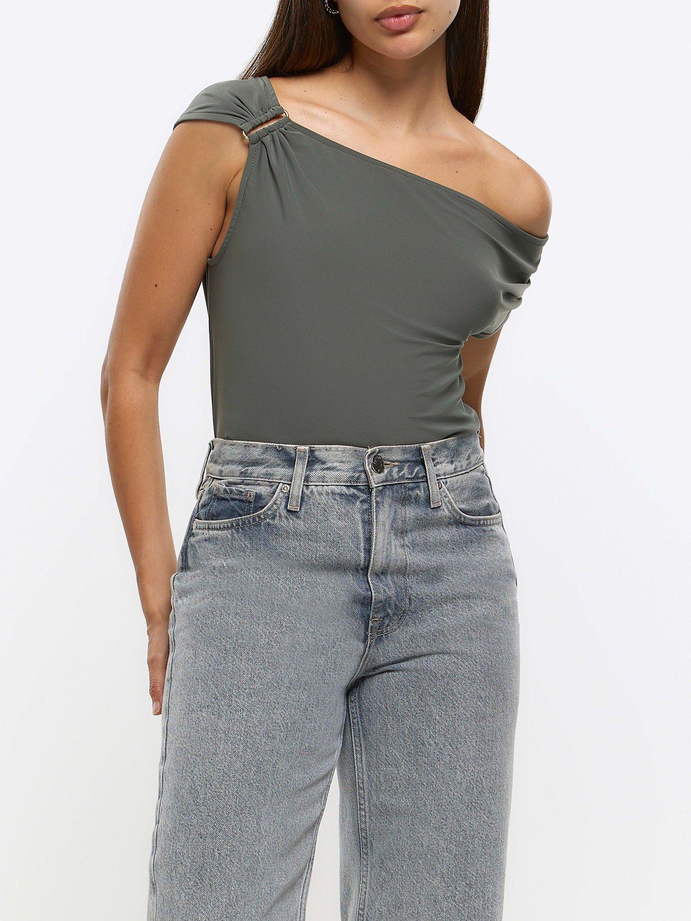 River island one online shoulder top