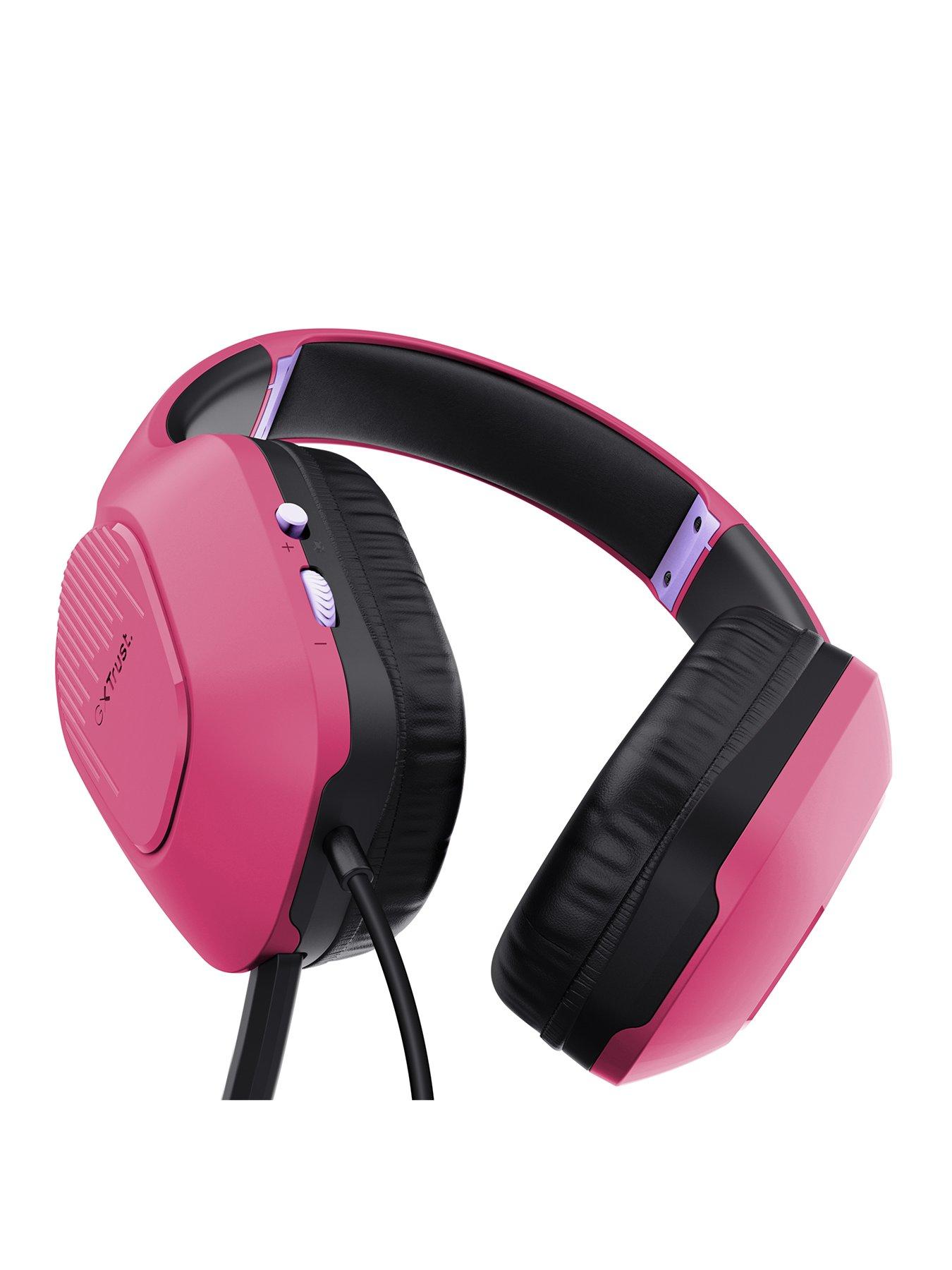 Pink light up online headset