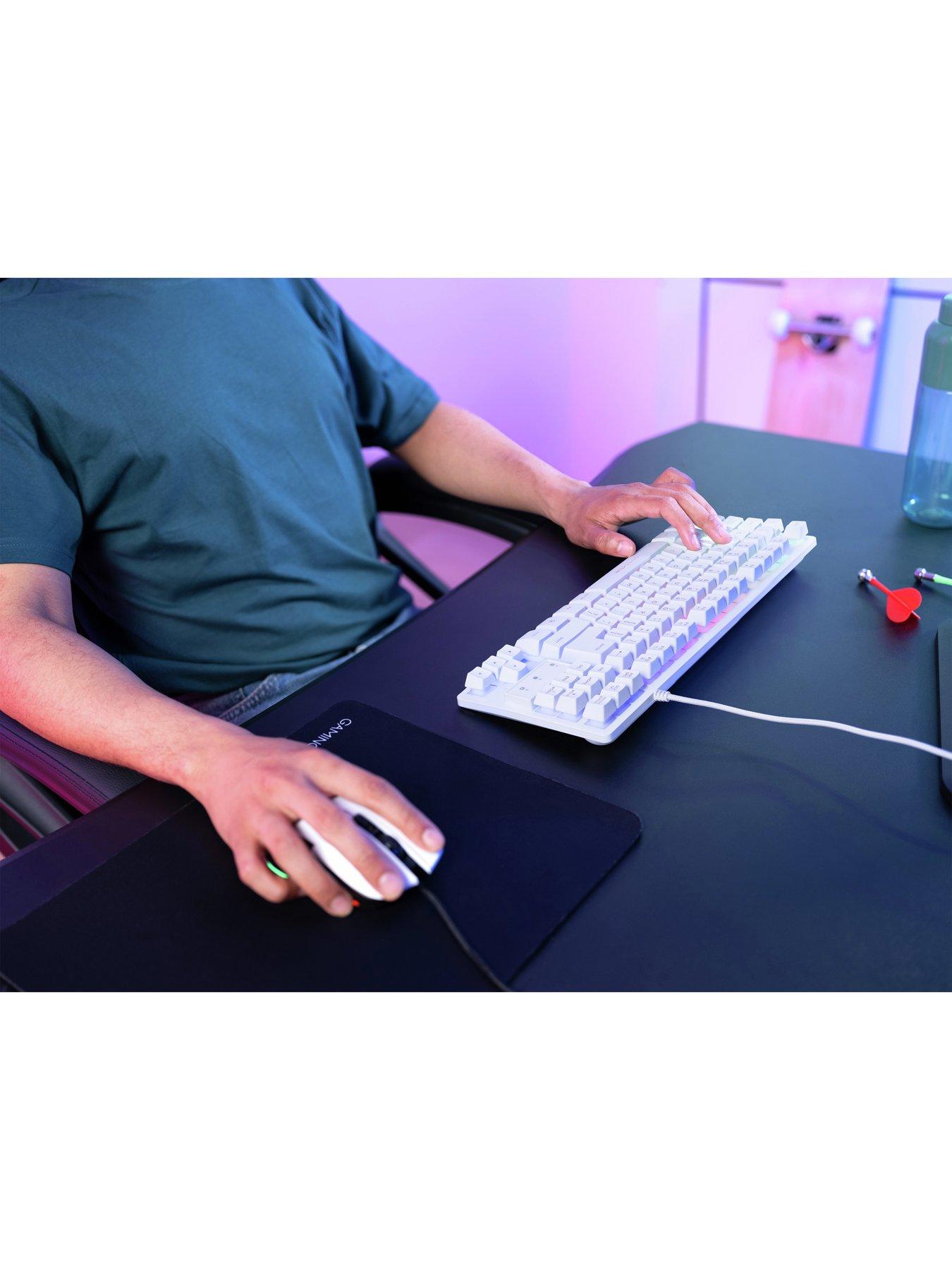 Trust GXT 833W Thado TKL Illuminated PC Gaming Keyboard - White | Very