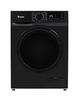 Product photograph of Swan 8kg Load 1400 Spin Freestanding Washing Machine - Black from very.co.uk