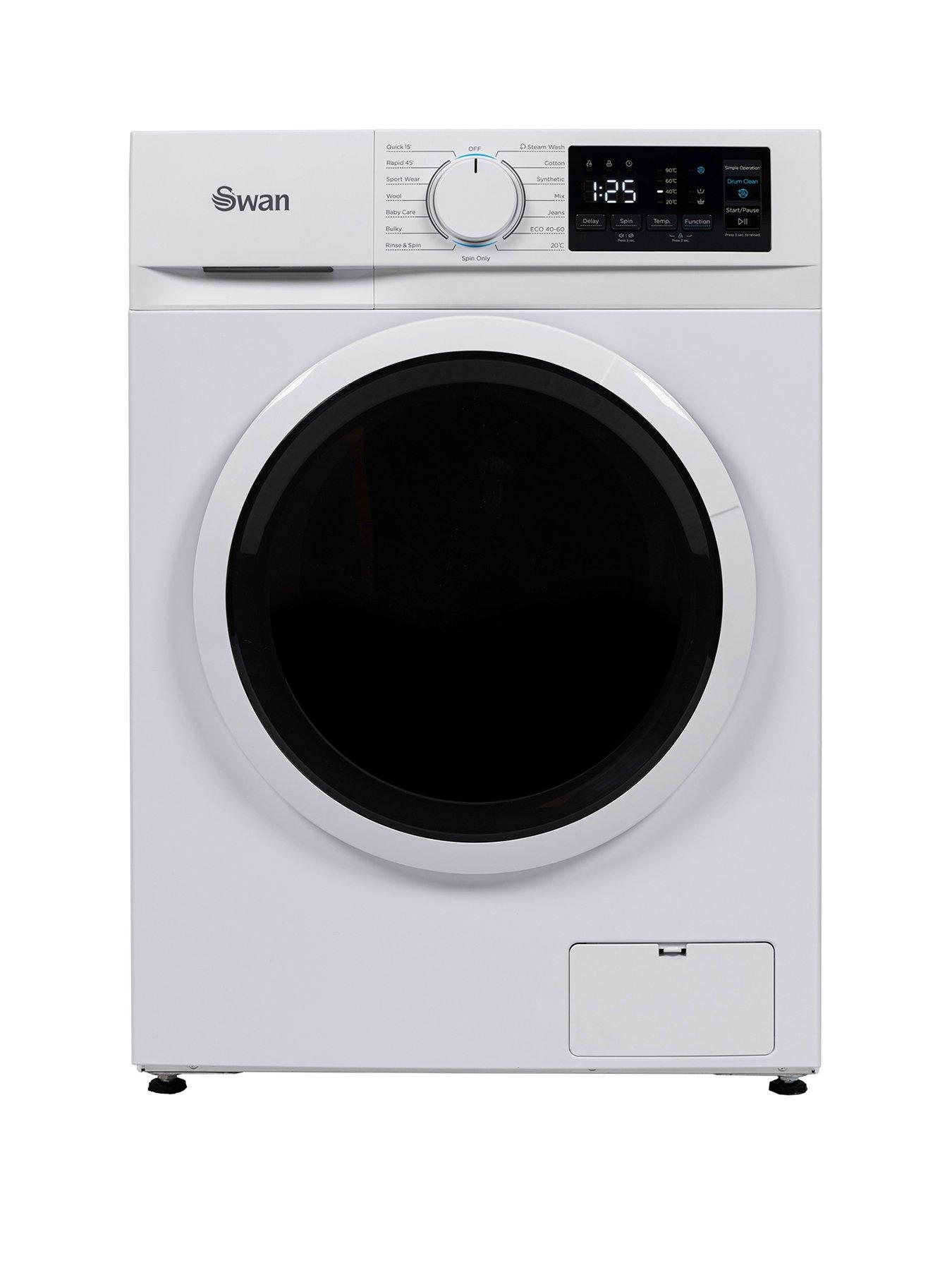 Swan 9Kg Load, 1400 Spin Freestanding Washing Machine - White