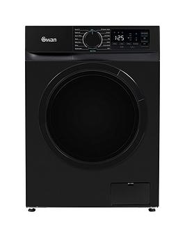 Product photograph of Swan 9kg Load 1400 Spin Freestanding Washing Machine - Black from very.co.uk