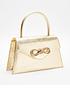  image of quiz-gold-foil-diamante-bow-mini-tote-bag