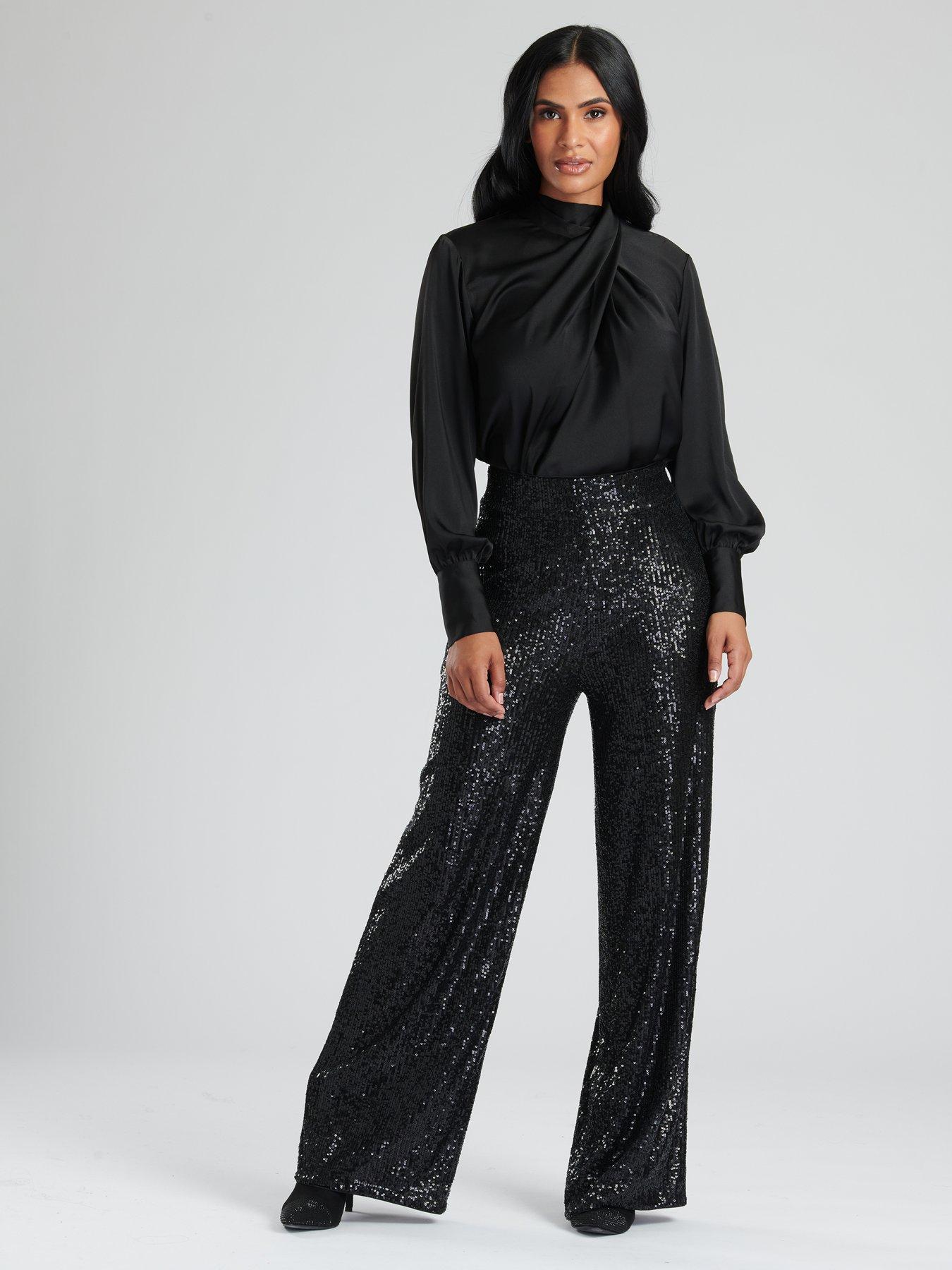 finding-friday-black-sequin-wide-leg-trousers