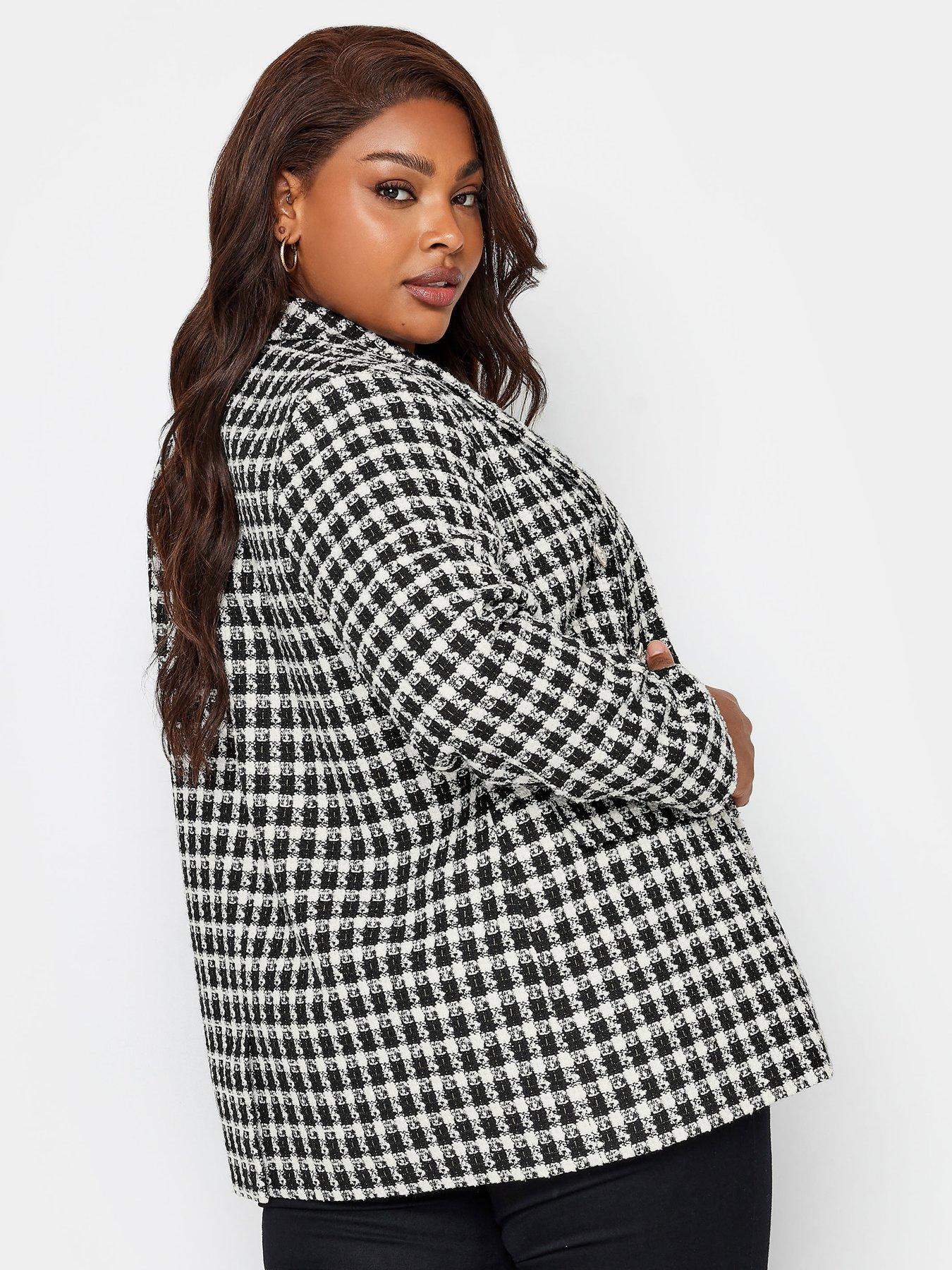 Plus size black blazer on sale uk