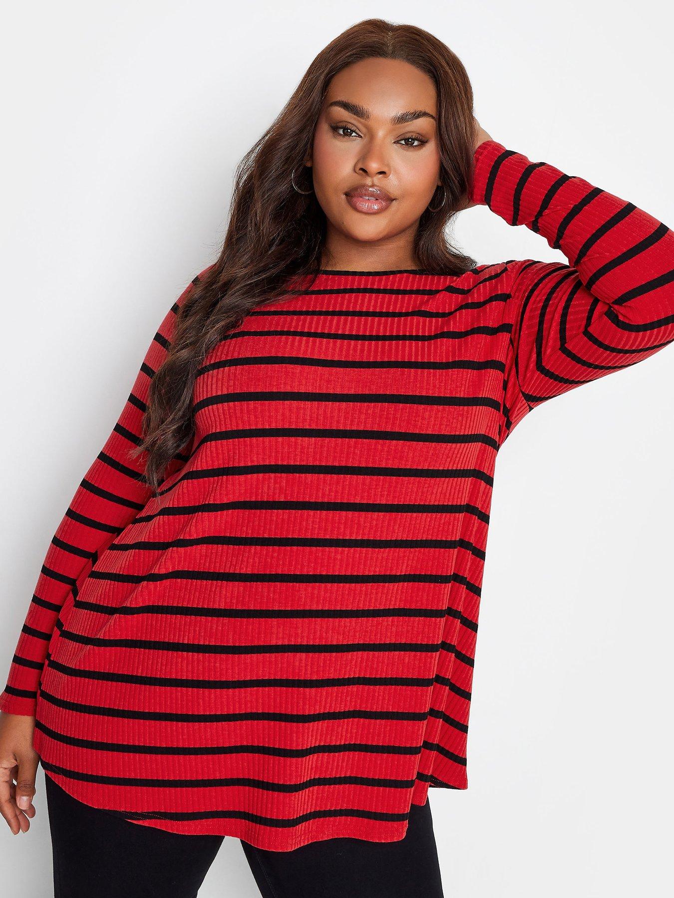 Plus size outlet red tops uk