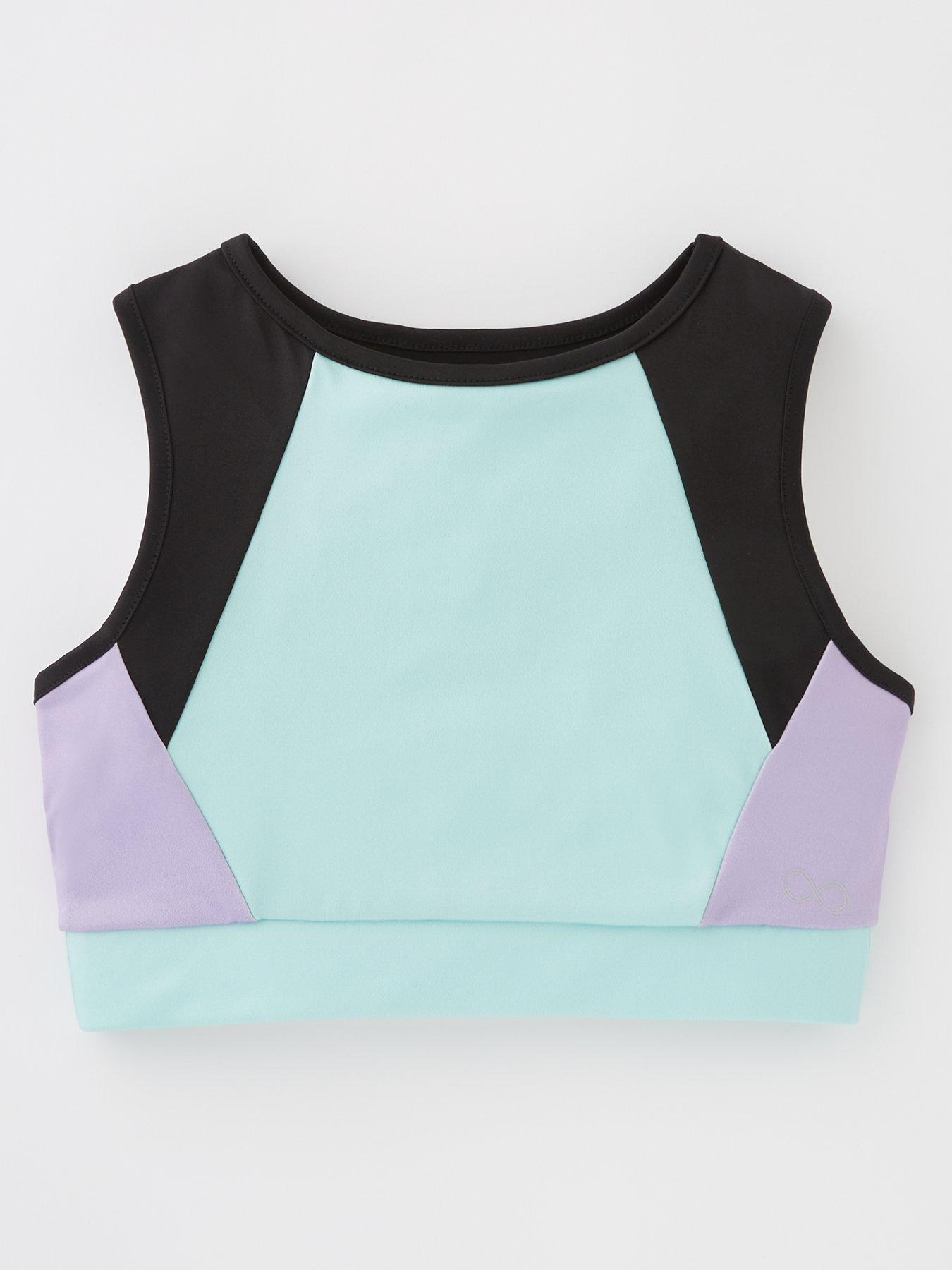 River Island Active color block sports bra in black - part of a set