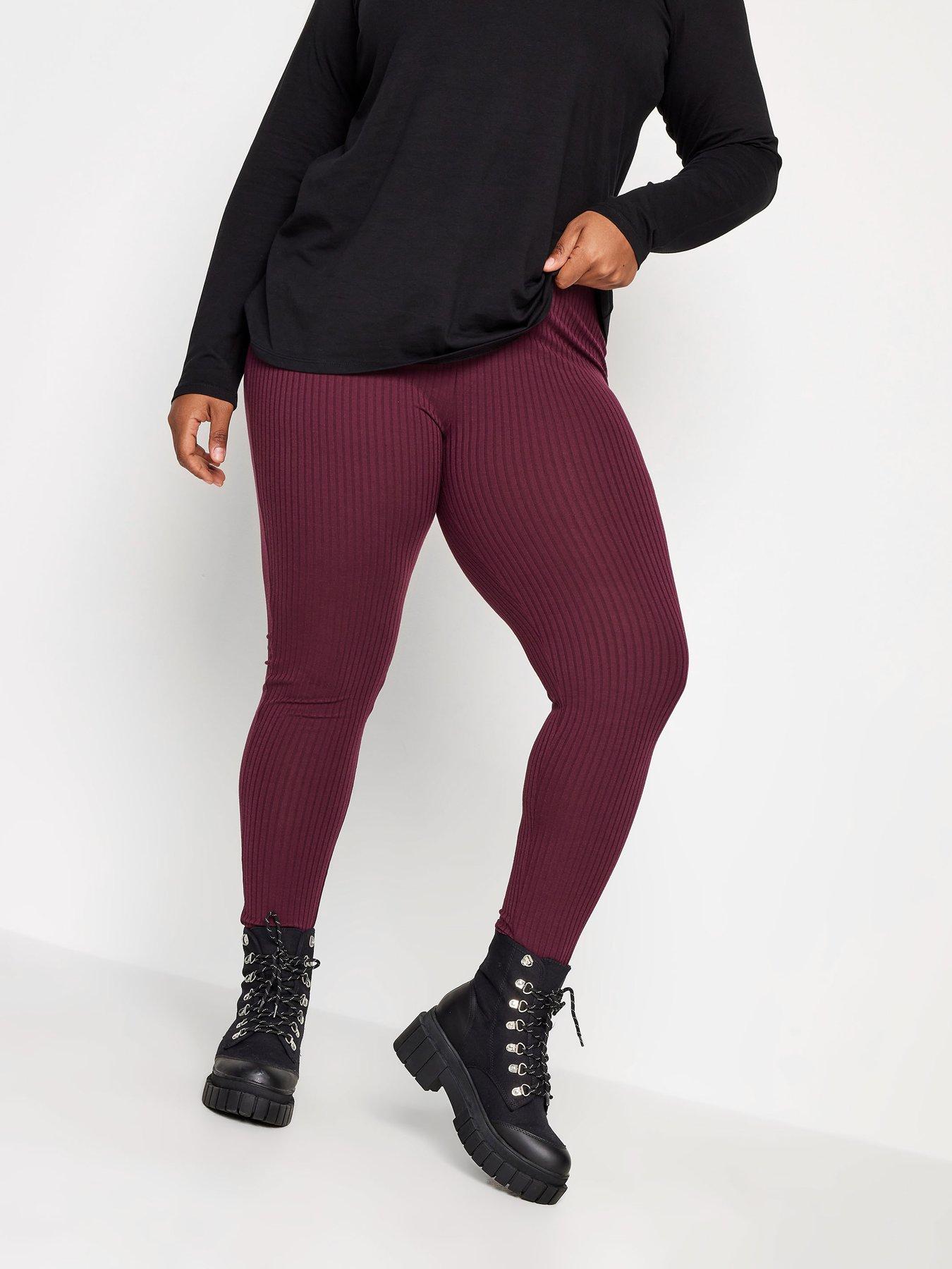 Ribbed Legging Burgundy