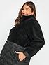  image of yours-mixed-teddy-quilted-coat-black