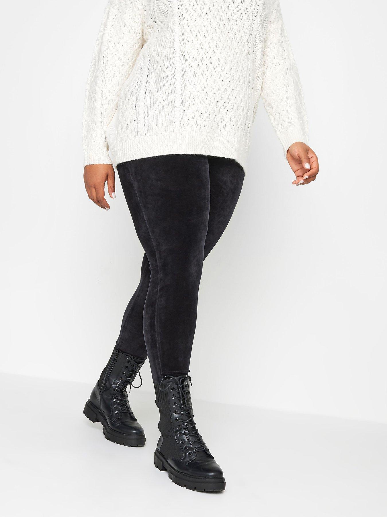 Yours Velour Legging Black