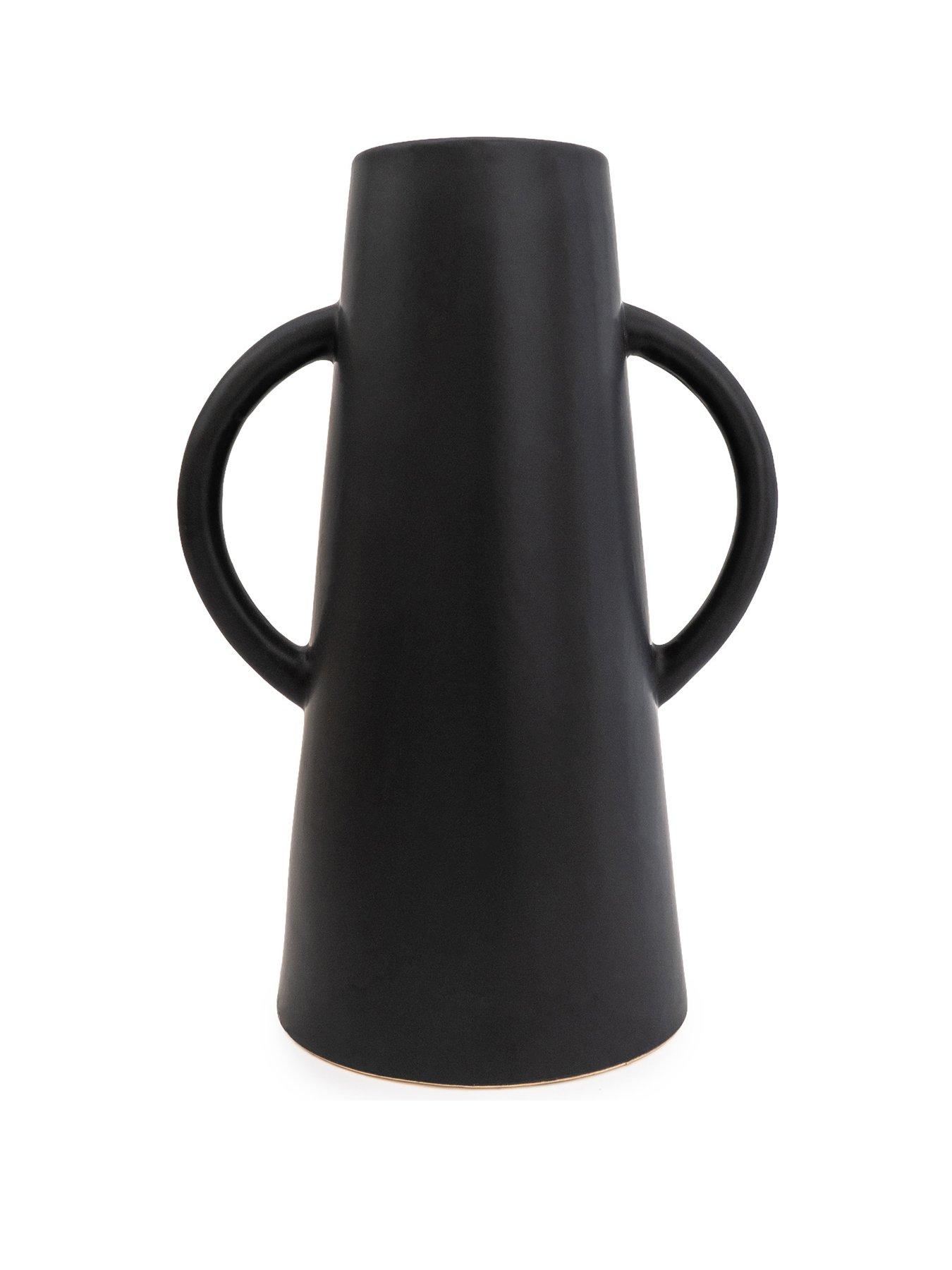 Product photograph of Very Home 35 Cm Conical Vase With Handles from very.co.uk