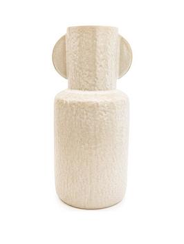 Product photograph of Very Home 44 Cm Wide Neck Cream Vase from very.co.uk