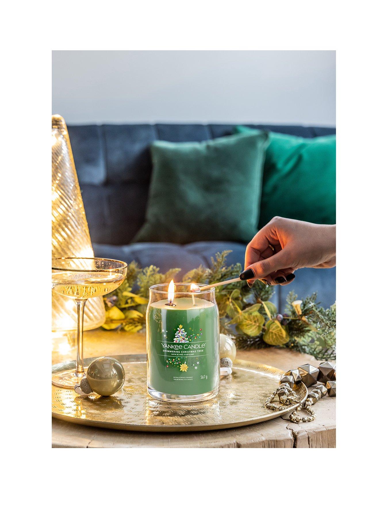 Product photograph of Yankee Candle Signature Shimmering Christmas Tree Large Jar Candle from very.co.uk