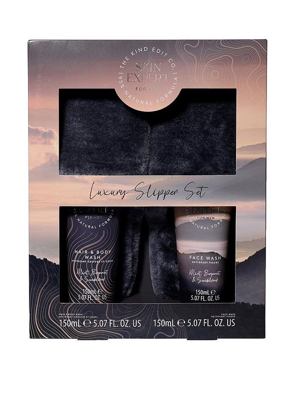 Image 1 of 1 of The Kind Edit Co. Men's&nbsp;Skin Expert Slipper Gift&nbsp;Set