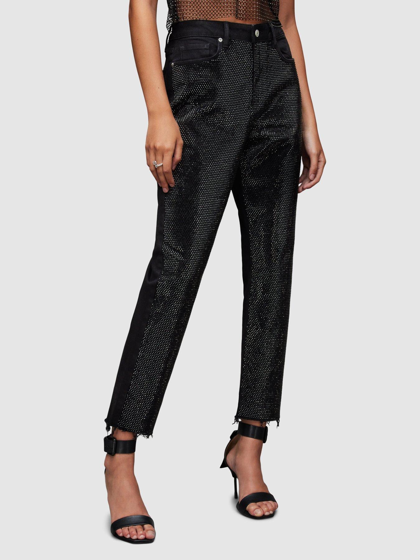 AllSaints RALI SPARKLE JEAN - Black | Very.co.uk