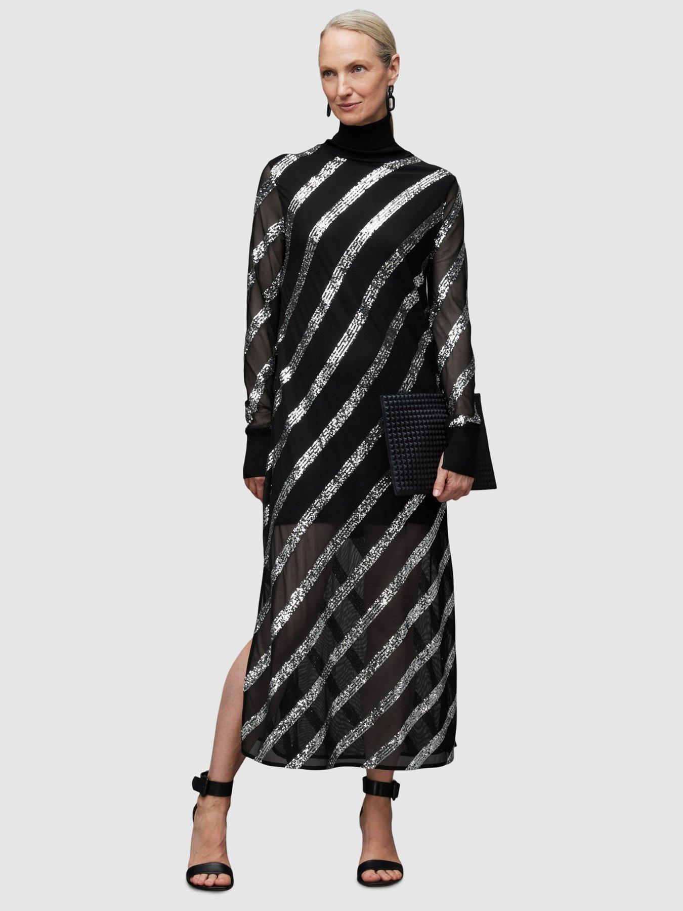 allsaints-juela-mesh-dressnbsp--blacksilver