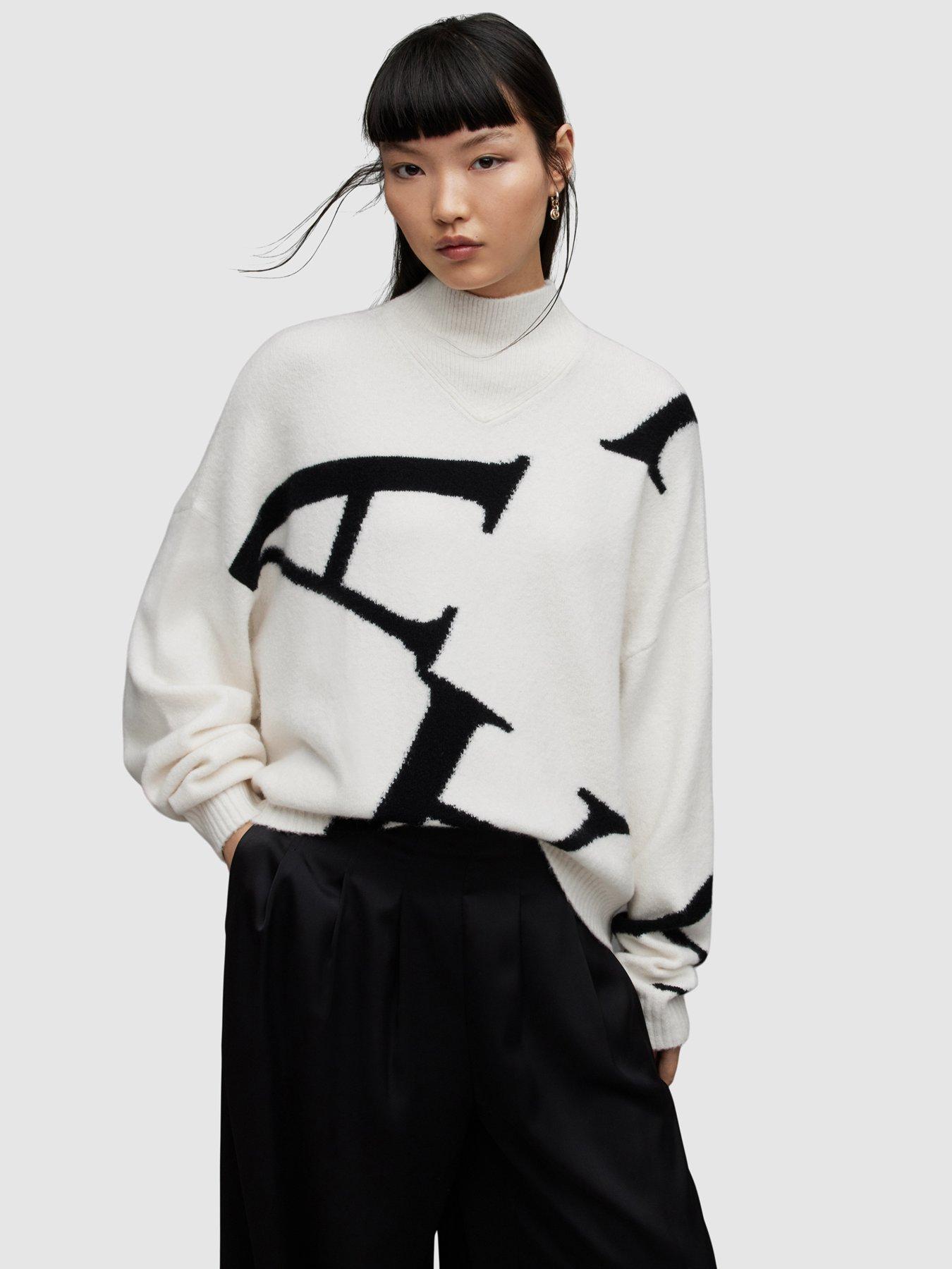 All saints hot sale white jumper