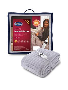 Product photograph of Silentnight Luxury Heated Throw - 9 Heat Settings - Grey from very.co.uk