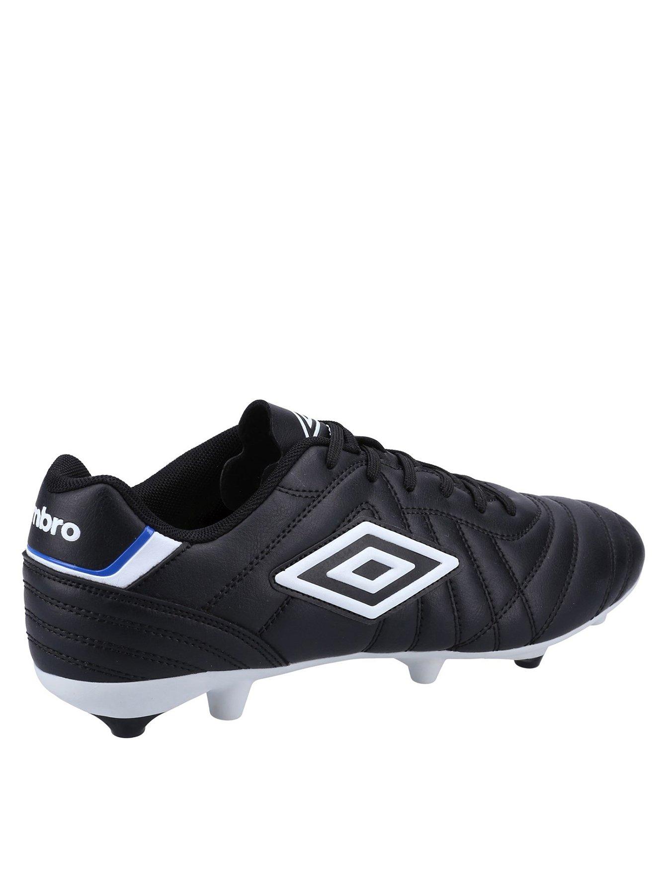 Umbro Mens Speciali Liga Firm Ground Velcro Football Boot Black