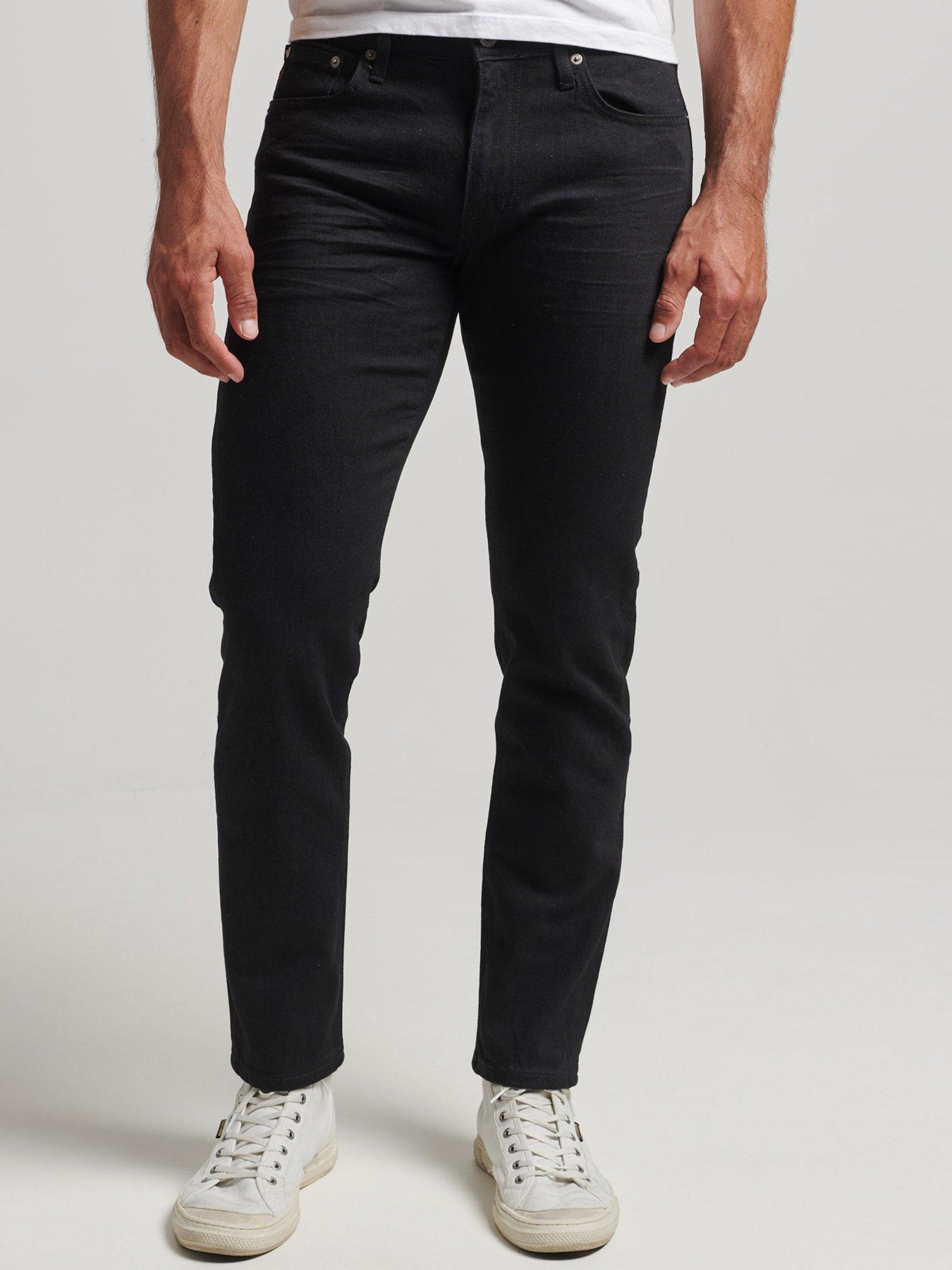 Superdry Cotton Slim Fit Jeans - Black | very.co.uk