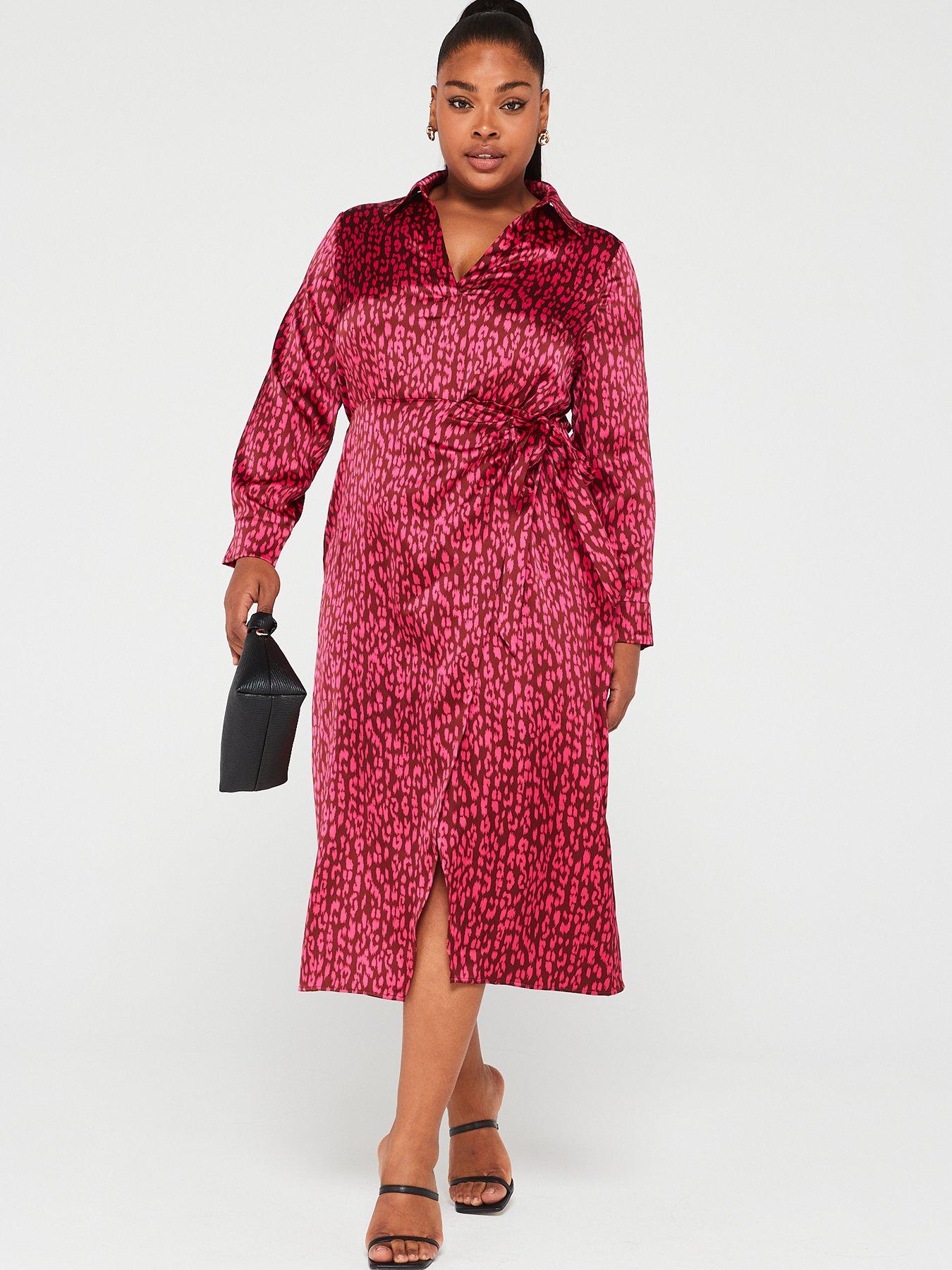 Curve wrap midi dress sale