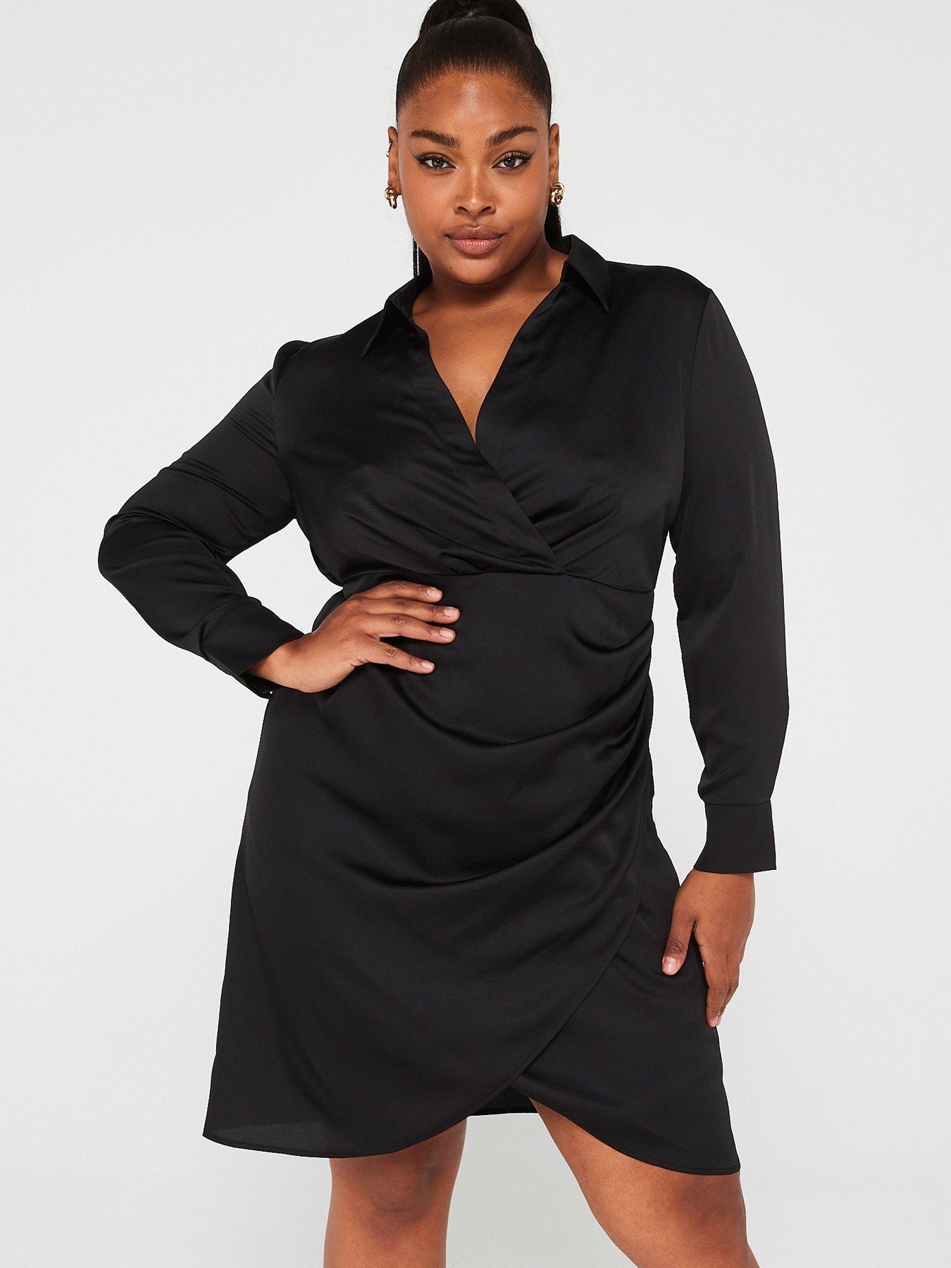 Black wrap dress plus hotsell size uk