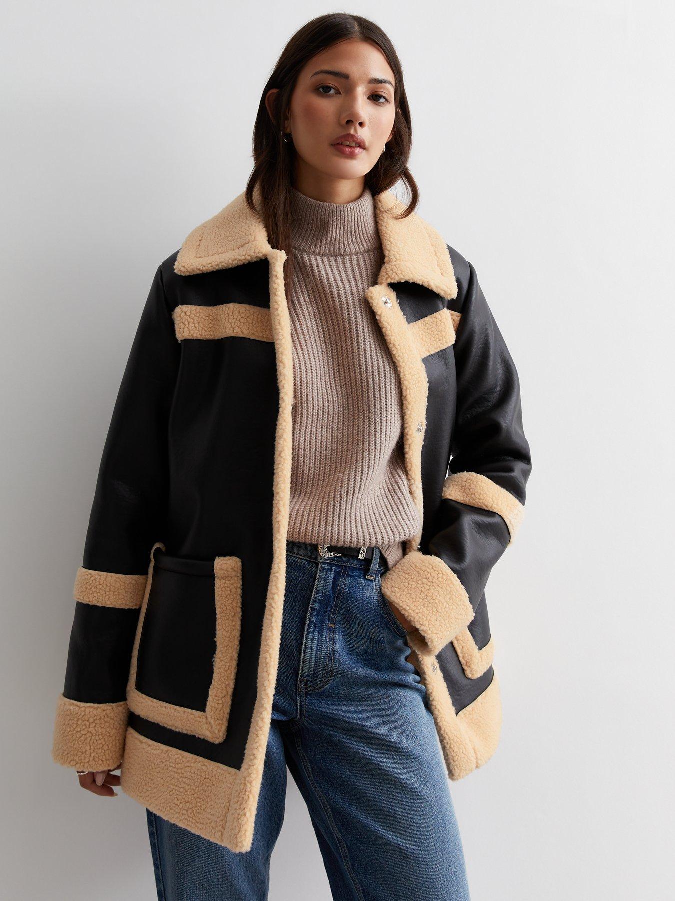Borg jacket black top