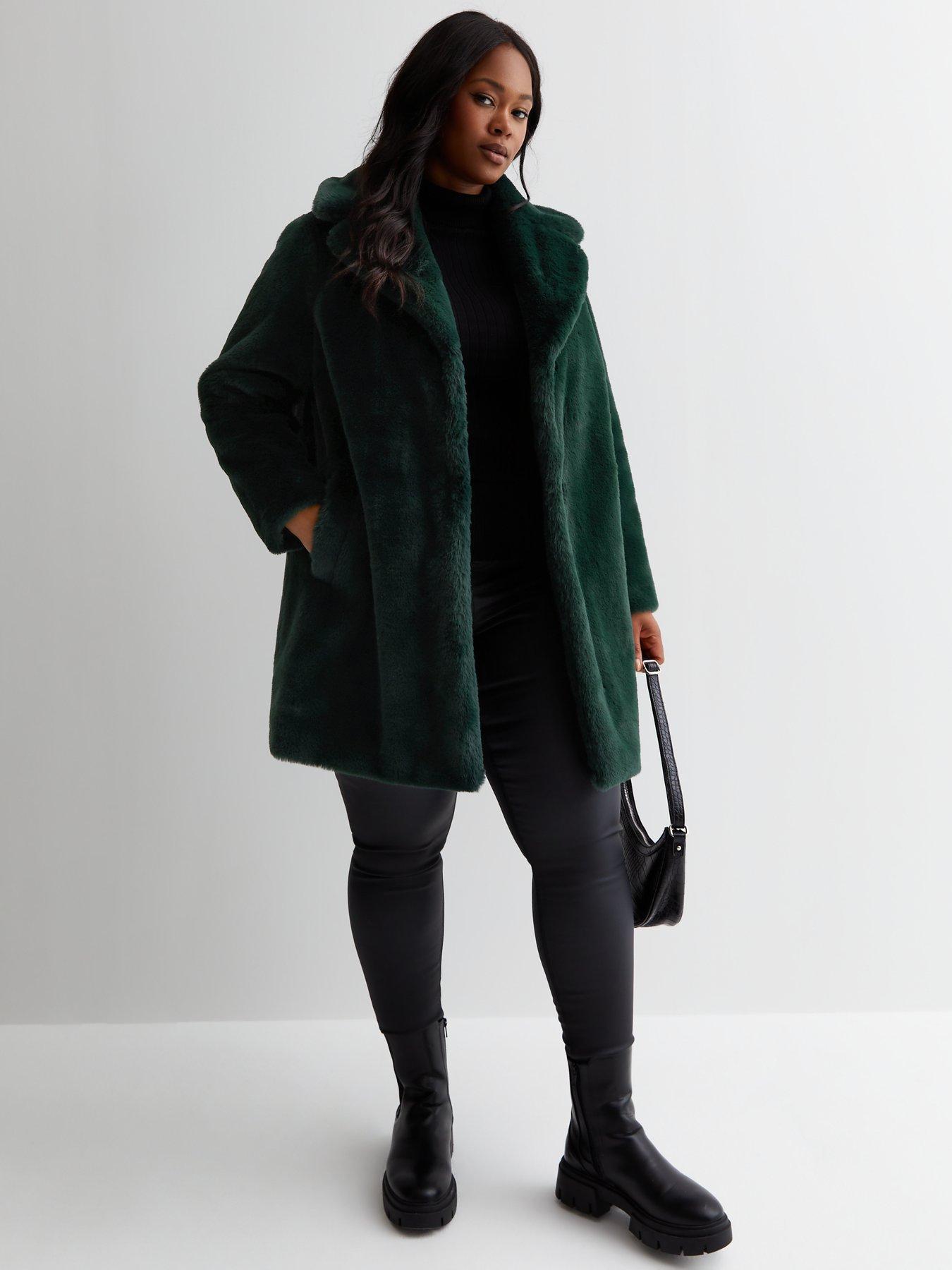 New look hot sale fur coat