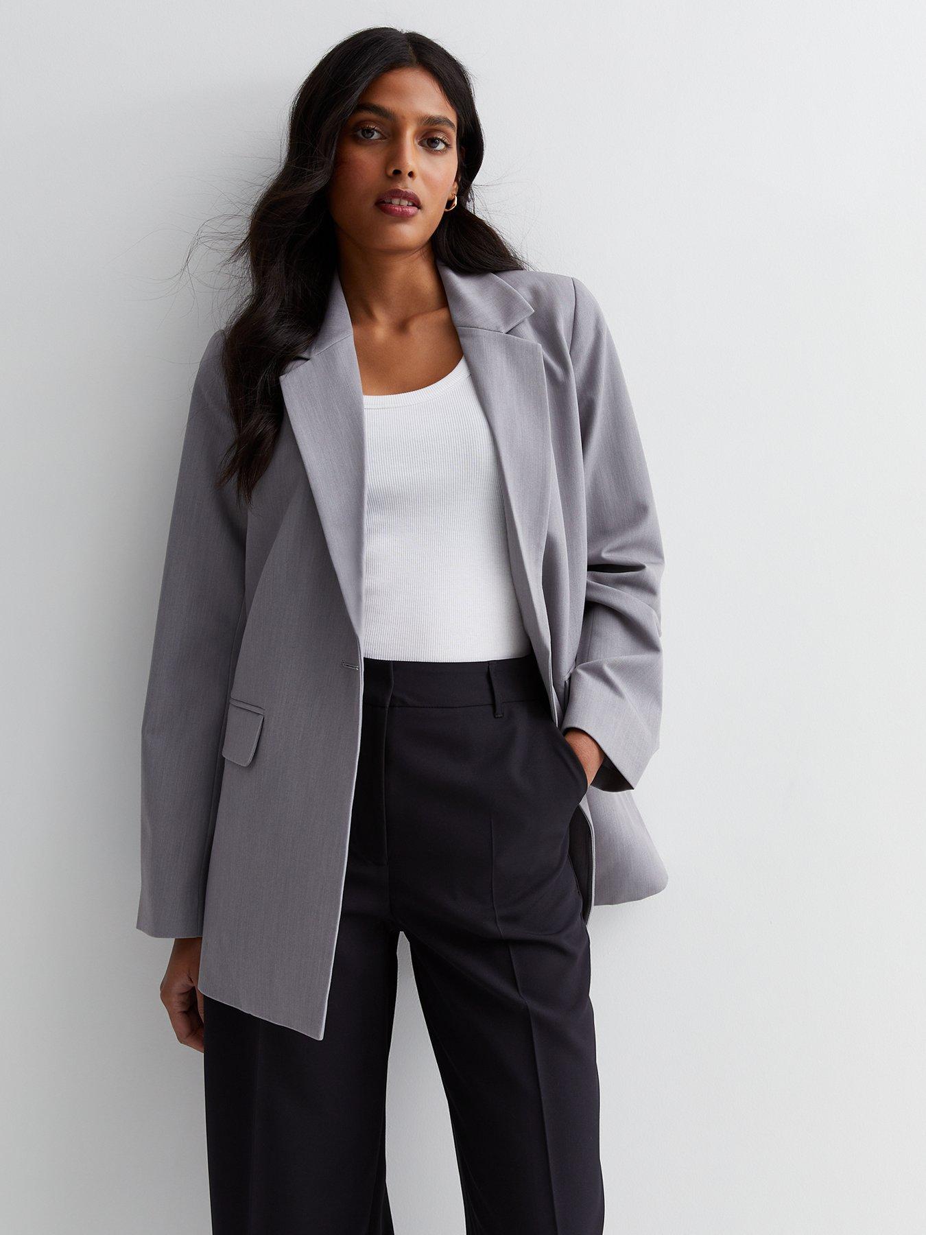 Long hot sale blazer look