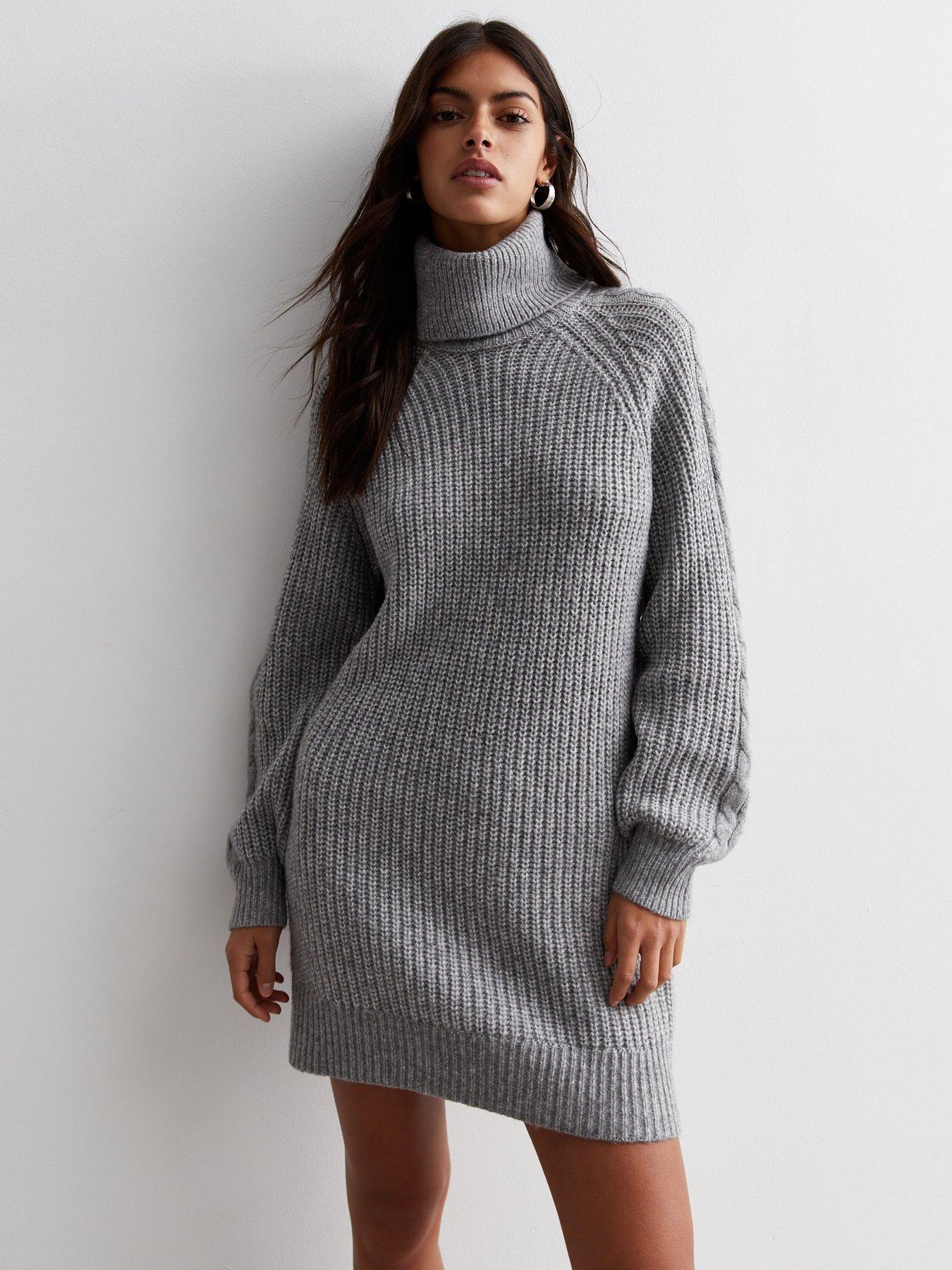 new-look-vde-k-chunky-roll-nk-mini-dress-grey