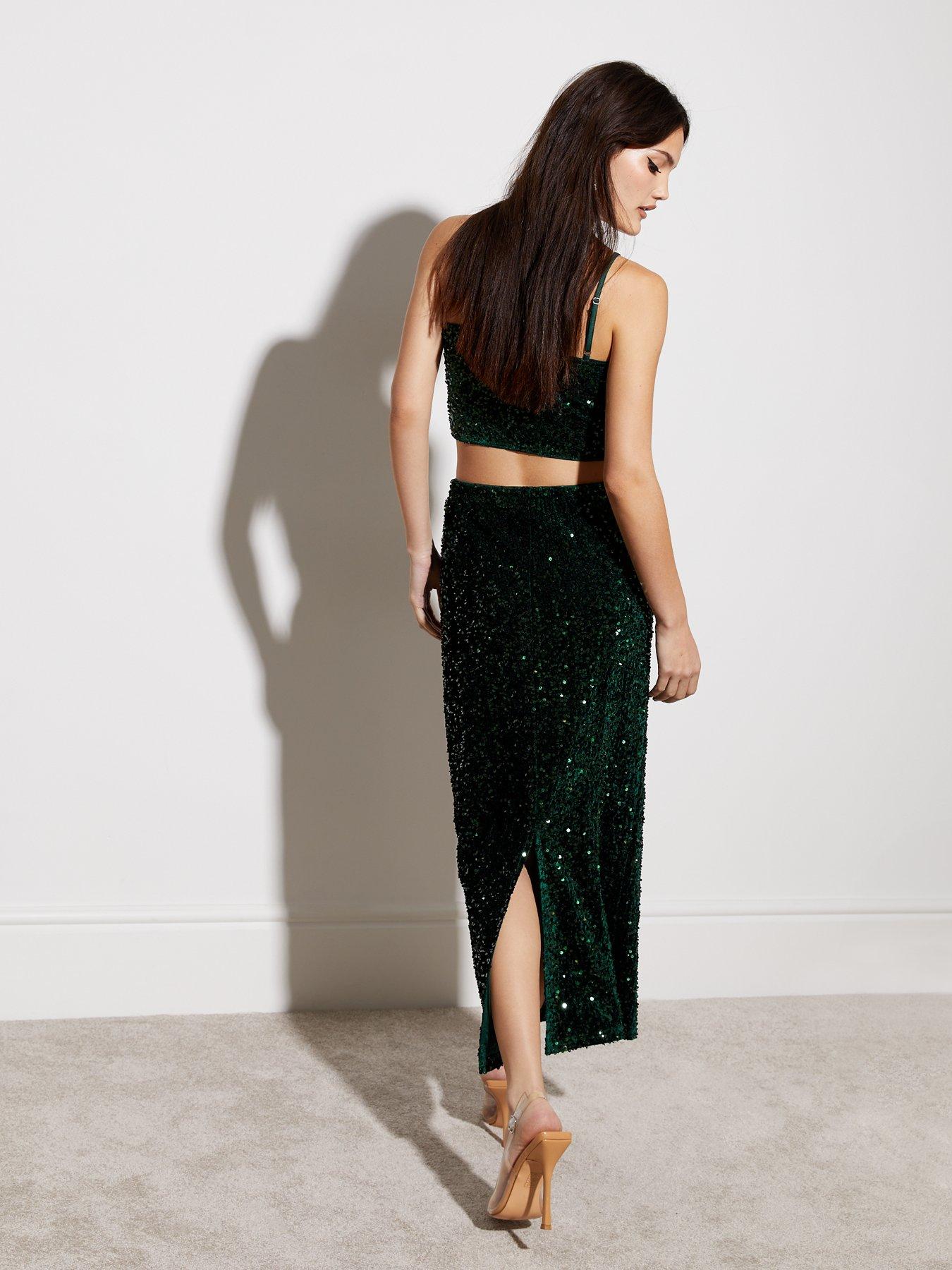 New look hotsell black sequin skirt