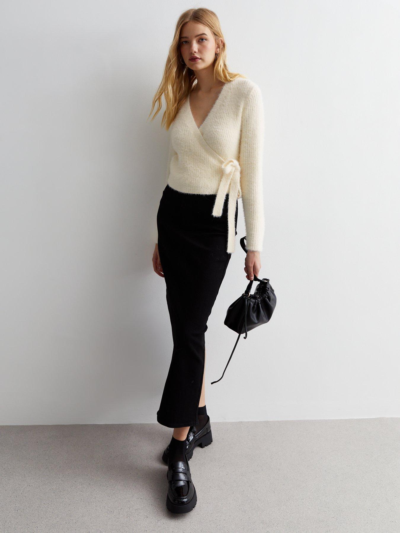 Cream top wrap jumper