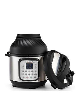 Product photograph of Instant Pot Duo Crisp Air Fryer Amp Smart Cooker 5 7l - Air Fryer Pressure Cooker Slow Cooker Rice Cooker Saute Pan Grill And More from very.co.uk