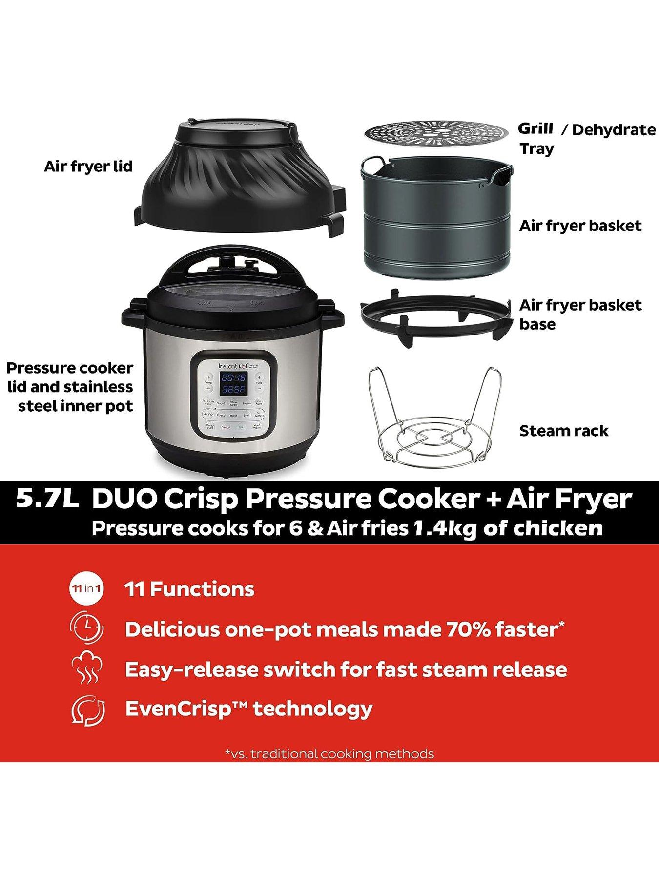 Instant pot duo crisp pressure cooker 11 in 1 with deals air fryer