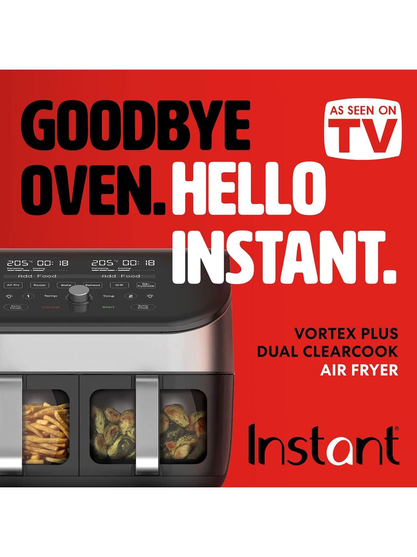 Instant Vortex Plus Dual Air Fryer with ClearCook, Stainless Steel