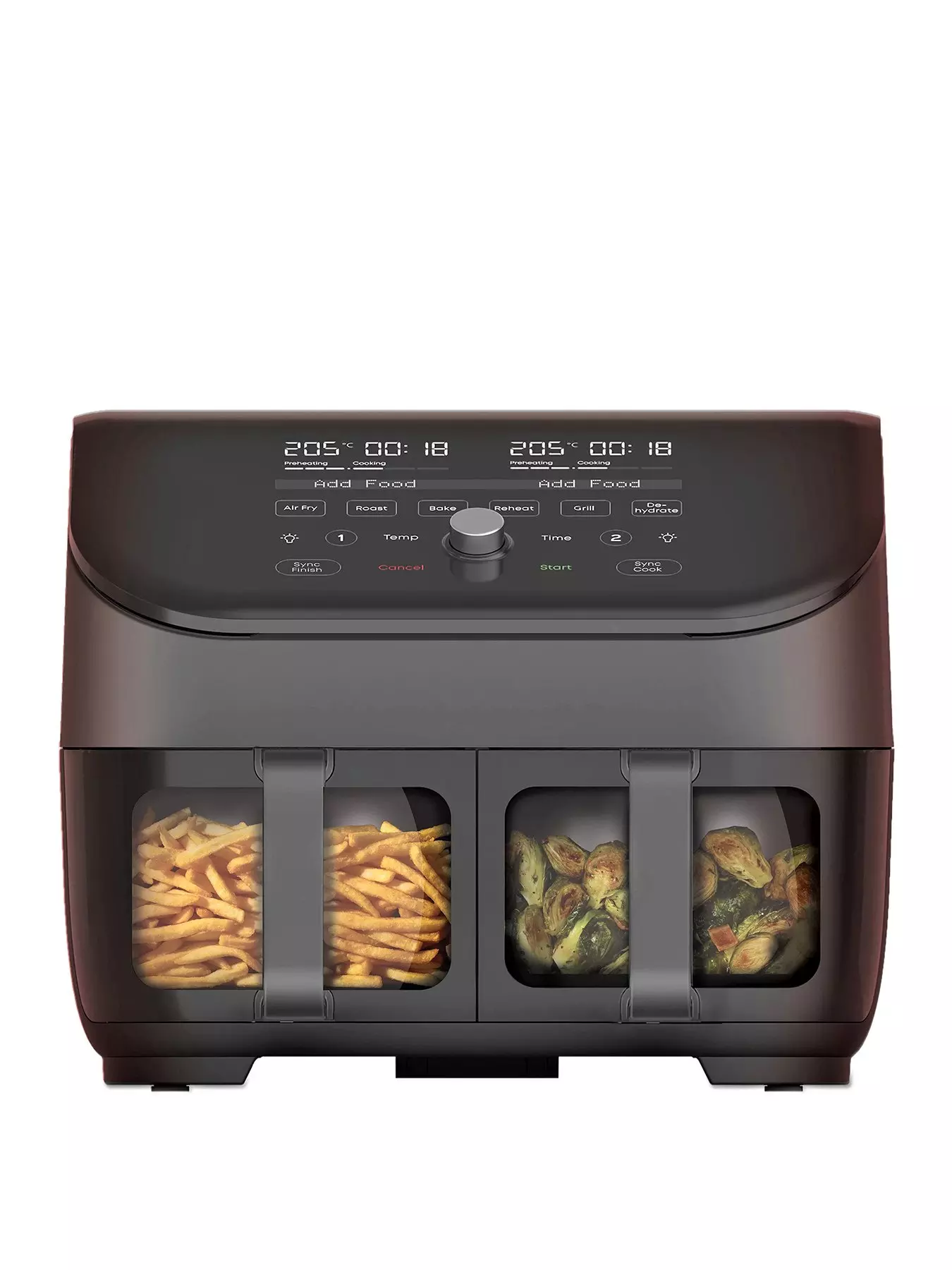Innsky Hot Air Fryer 5.5 L XXL, 1700 W Hot Air Fryer with Digital LED Touch  Screen and 8 Programmes, Airfryer Without Oil with Bause and Restart  Function, with Recipe Book in German