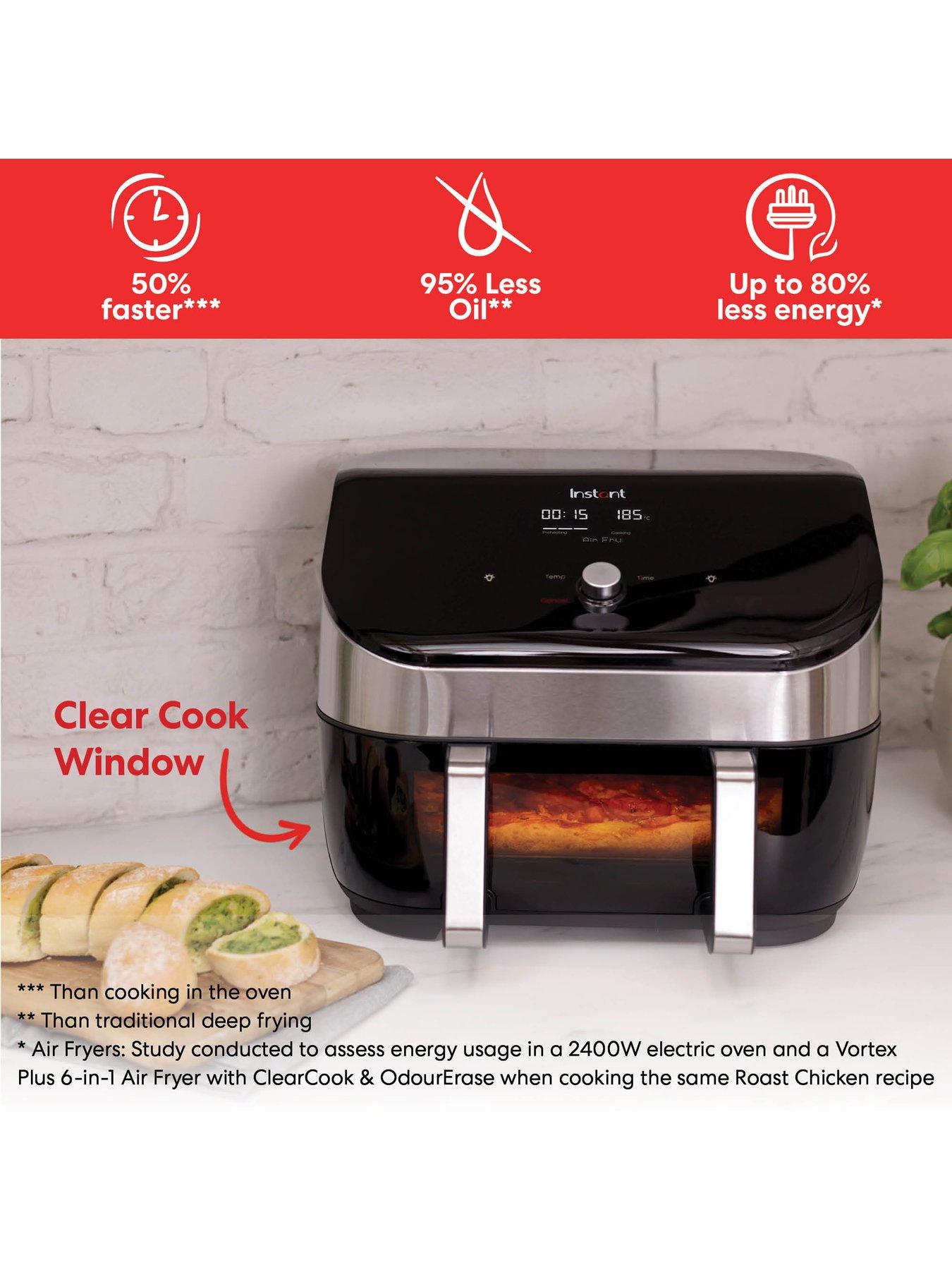 Instant Vortex VersaZone 9 Air Fryer with ClearCook Stainless Steel