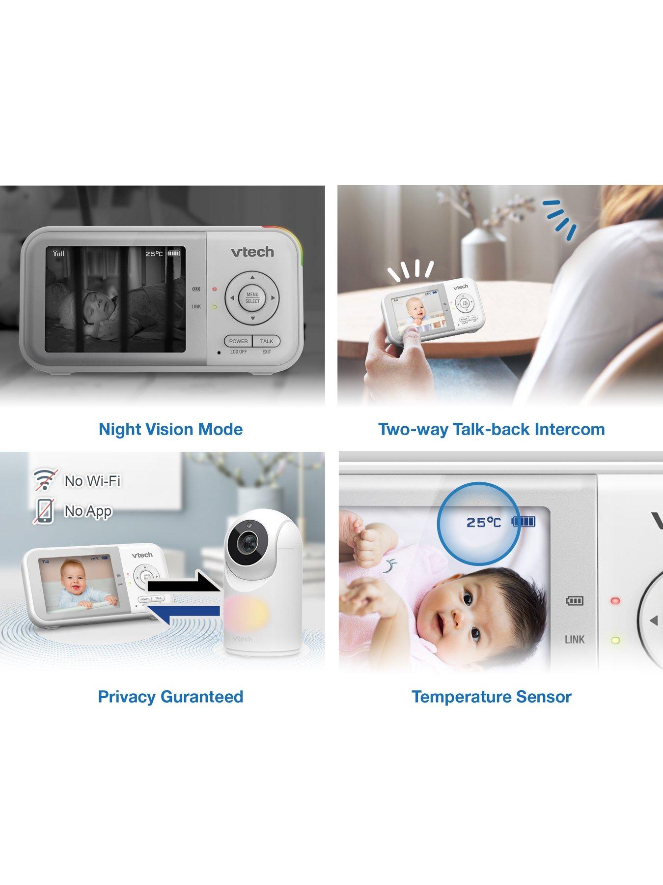 Vtech Vm3263 2.8 Inch Digital Video Baby Monitor With Adjustable Camera And Night Light