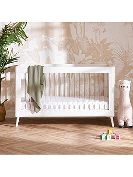 Product photograph of Obaby Maya Cot Bed - White With Acrylic from very.co.uk