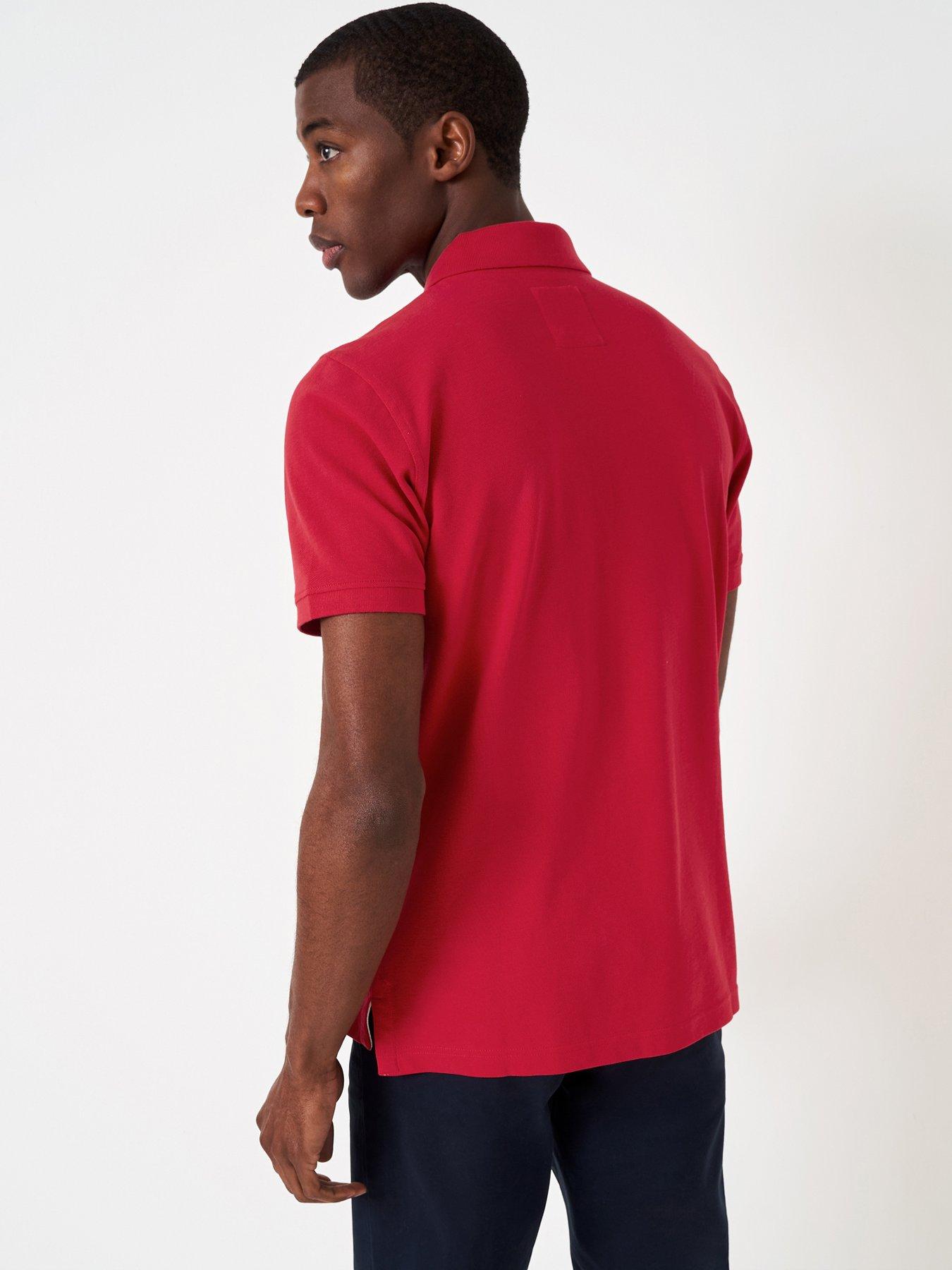 Crew Clothing Classic Pique Polo - Bright Red | very.co.uk